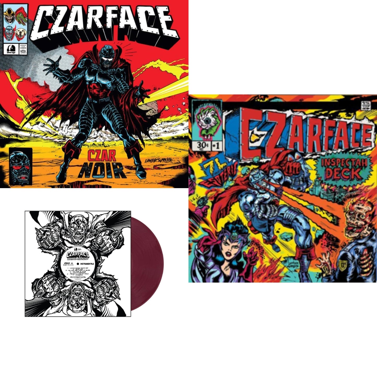 Czar Noir (Red/White LP Vinyl) & Czartificial Intelligence (Instrumentals) (Czarvard Crimson LP Vinyl) (Res Essential) & Czarface