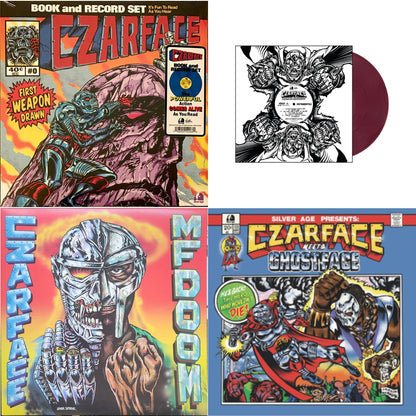 First Weapon Drawn (Sky Blue LP Vinyl) & Czartificial Intelligence (Instrumentals) (Czarvard Crimson LP Vinyl) (Res Essential) & Czarface Meets Metal Face & Czarface Meets Ghostface