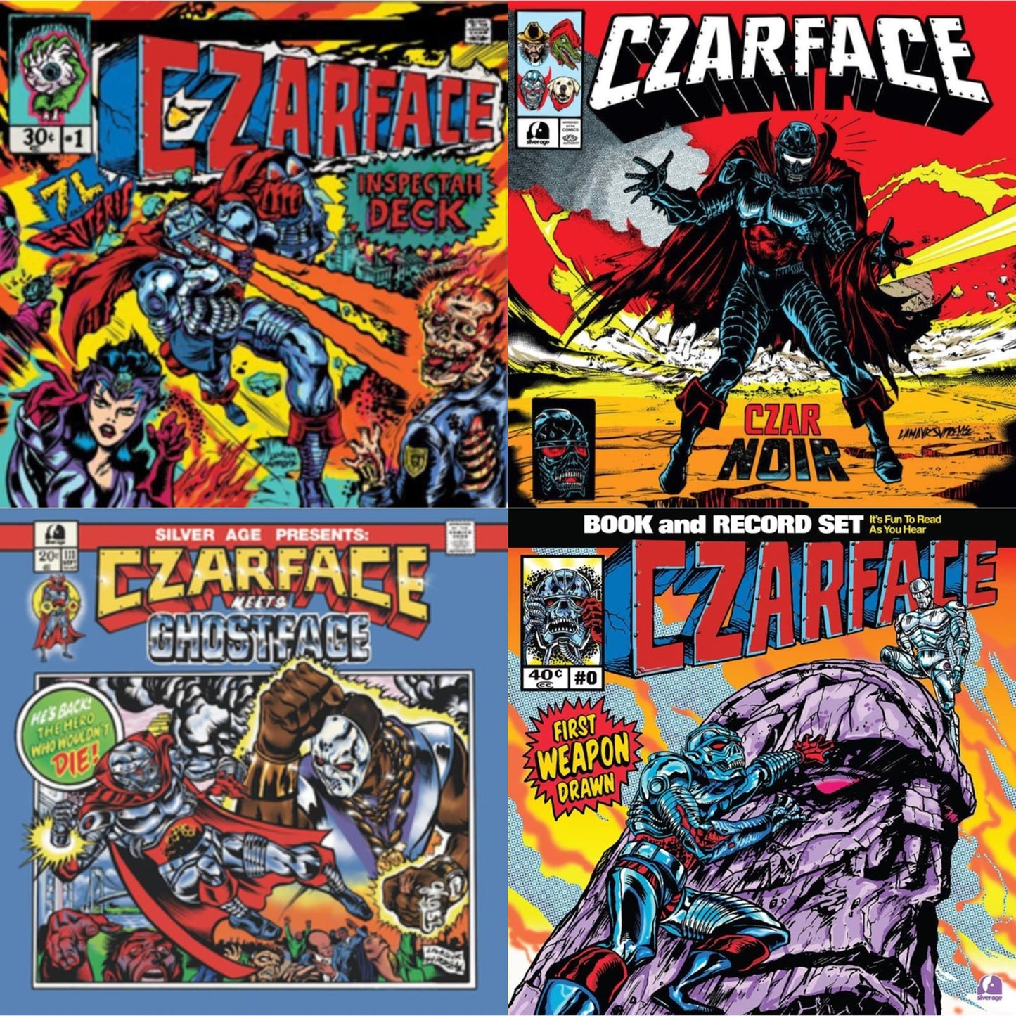 First Weapon Drawn (Sky Blue LP Vinyl) & Czar Noir (Red/White LP Vinyl) & Czarface Meets Ghostface & Czarface
