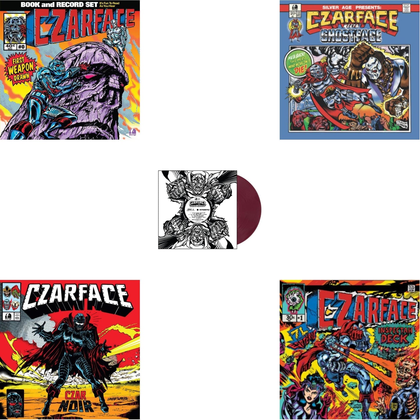 First Weapon Drawn (Sky Blue LP Vinyl) & Czar Noir (Red/White LP Vinyl) & Czartificial Intelligence (Instrumentals) (Czarvard Crimson LP Vinyl) (Res Essential) & Czarface Meets Ghostface & Czarface