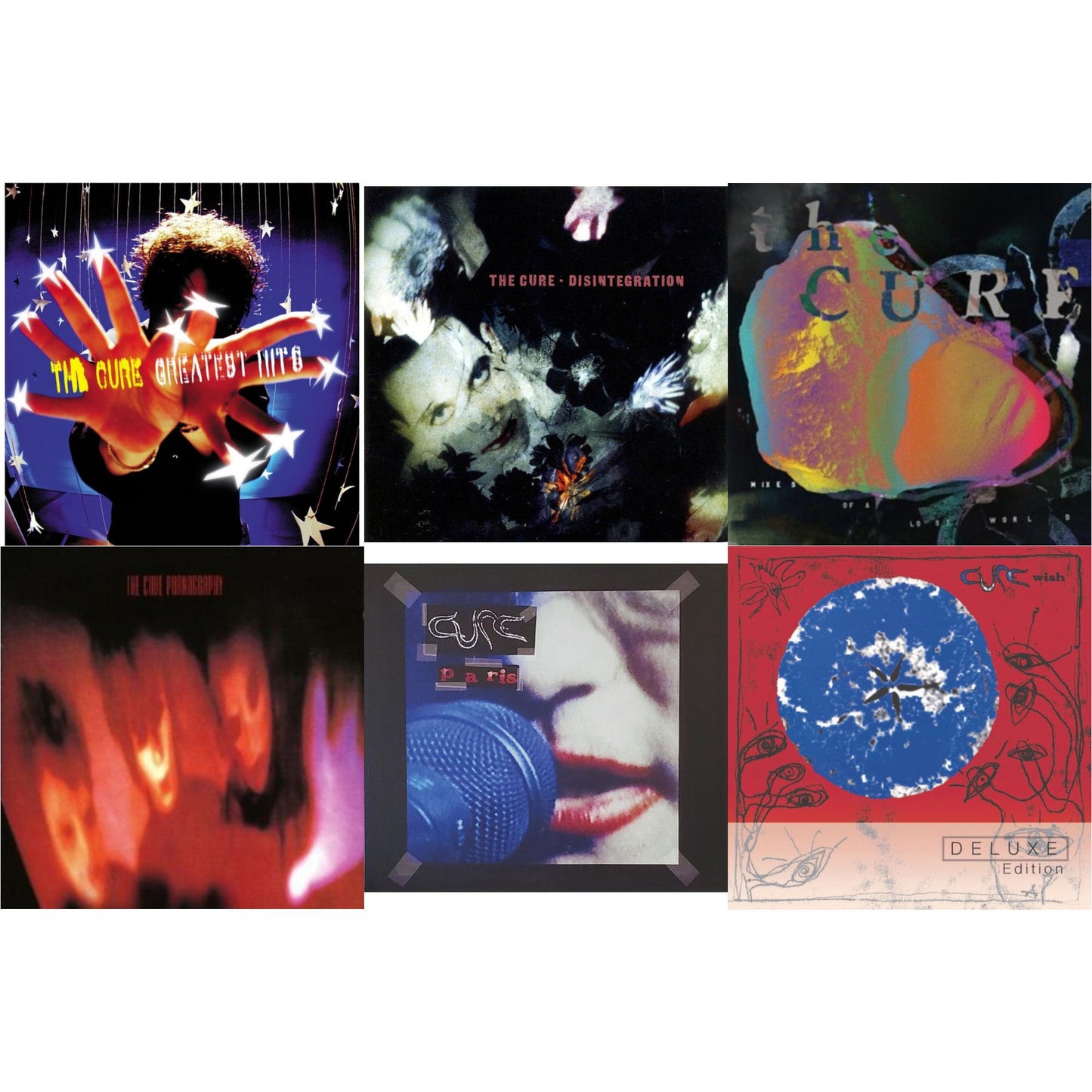 Greatest Hits & Disintegration (Remastered) & Mixes Of A Lost World (2CD) & Pornography (Remastered) & Paris (30Th Anniversary) & Wish (30Th Anniversary Deluxe Edition/3CD)