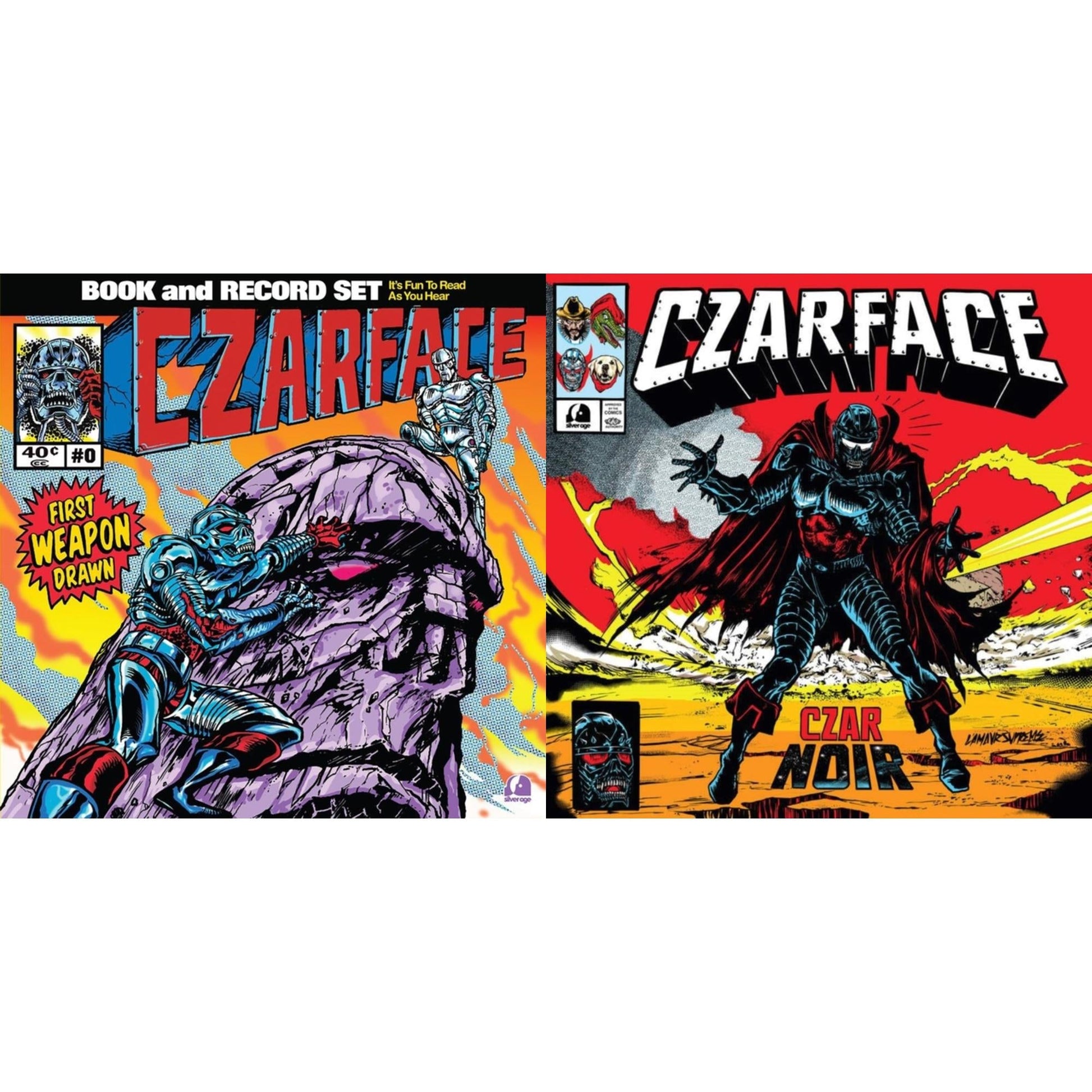 This is a 2 LP Vinyl SKU bundle.
1.This LP Vinyl is brand new.Format: LP VinylMusic Style: InstrumentalThis item's title is: First Weapon Drawn (Sky Blue LP Vinyl)Artist: CzarfaceLabel: Silver AgeBarcode: 196922540660Release Date: 1/12/2024
2.This LP Vinyl is brand new.