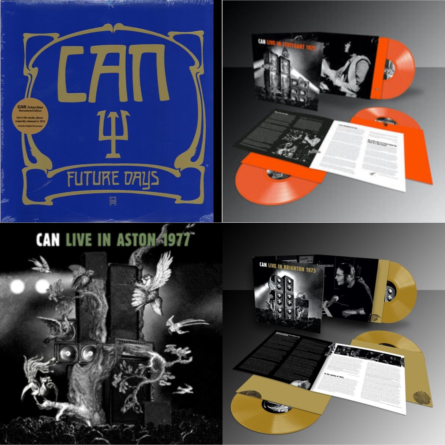 This is a 4 LP Vinyl SKU bundle.
1.This LP Vinyl is brand new.Format: LP VinylMusic Style: KrautrockThis item's title is: Future DaysArtist: CanLabel: MUTEBarcode: 724596938515Release Date: 11/4/2014
2.This LP Vinyl is brand new.
