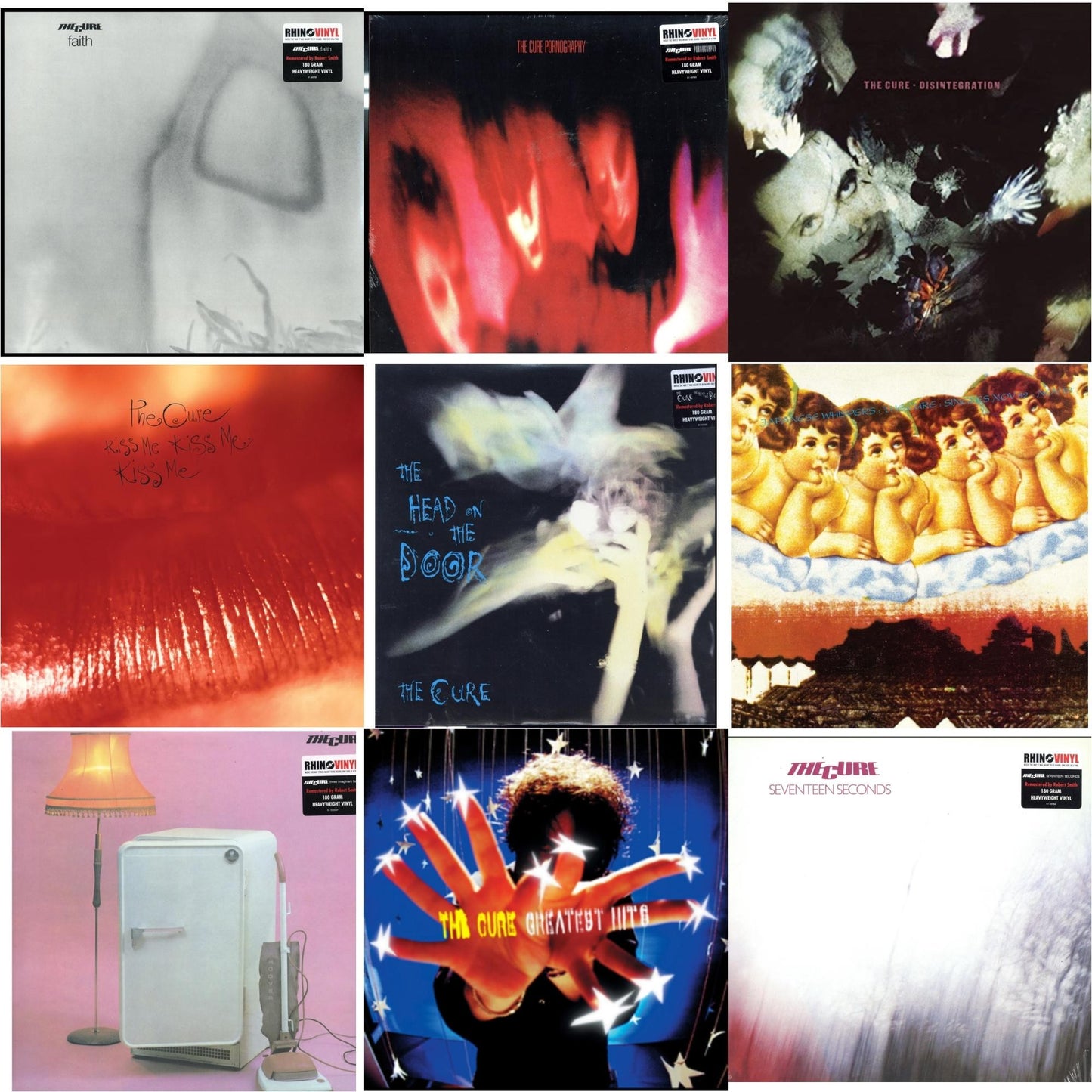Cure - Greatest Hits (2LP) & Head On The Door (180G) & Kiss Me, Kiss Me, Kiss Me (180G) & Three Imaginary Boys (180G) & Seventeen Seconds (180G) & Pornography (180G) & Faith (180G) & Disintegration & Japanese Whispers: The Cure Singles Nov 82:Nov 83