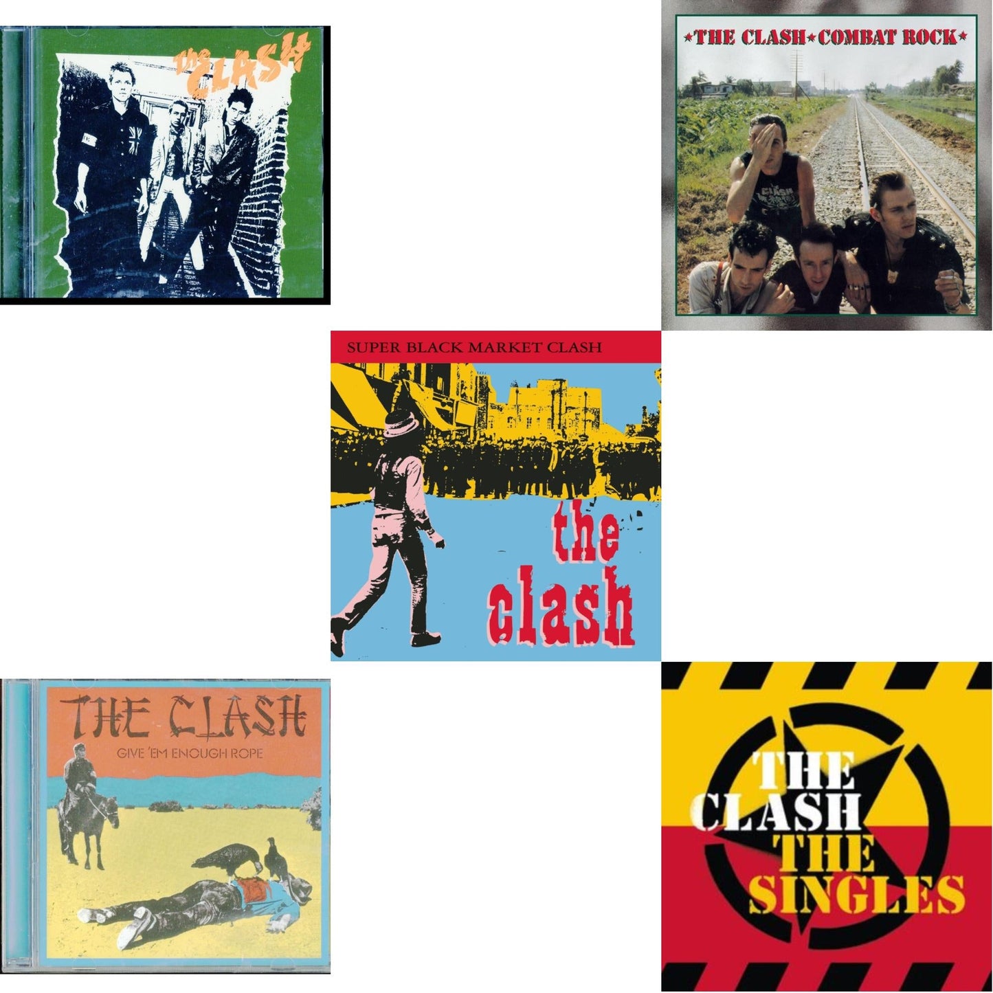 Clash (Us Edition) & Give Em Enough Rope & Super Black Market Clash & Combat Rock & Singles