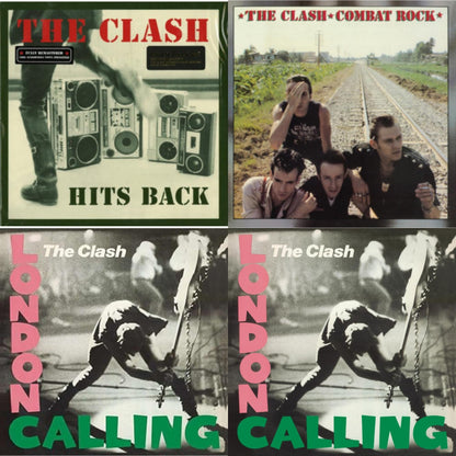 This is a 4 LP Vinyl SKU bundle.
1.This LP Vinyl is brand new.Format: LP VinylMusic Style: PunkThis item's title is: Hits Back (180G)Artist: ClashLabel: ColumbiaBarcode: 8718469533572Release Date: 9/9/2013
2.This LP Vinyl is brand new.