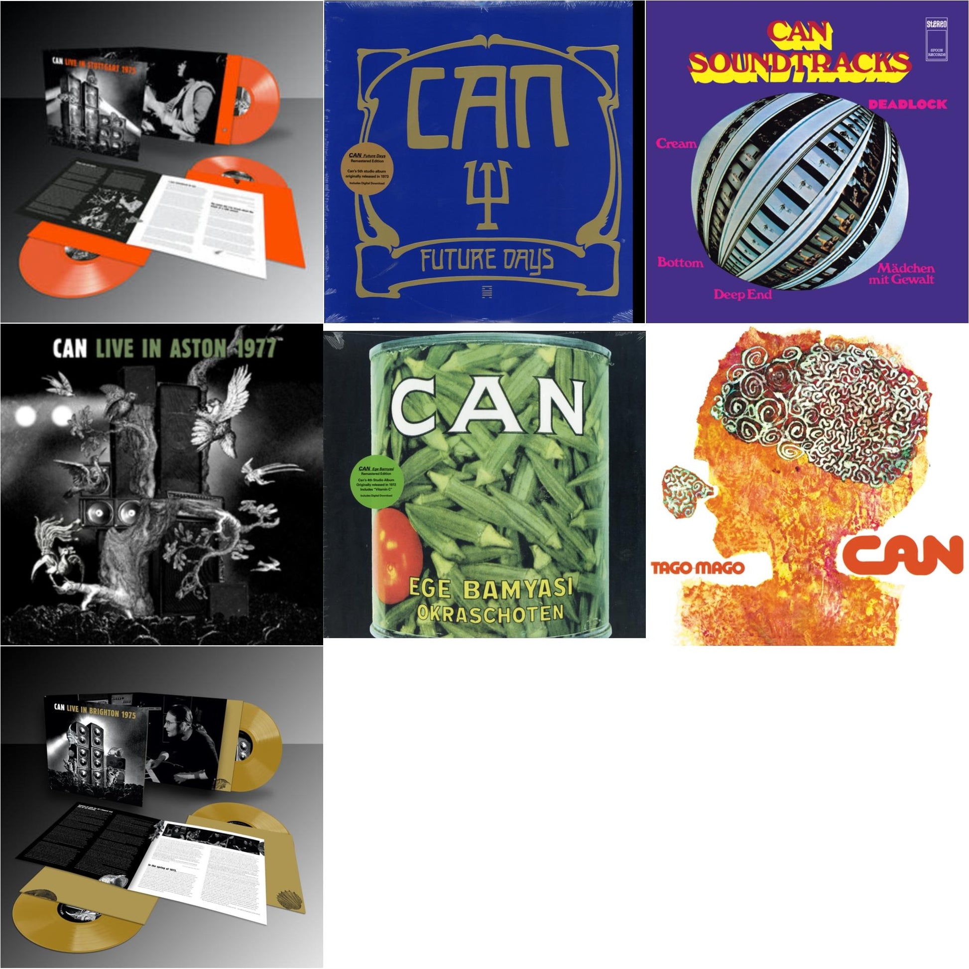 This is a 7 LP Vinyl SKU bundle.
1.This LP Vinyl is brand new.Format: LP VinylMusic Style: KrautrockThis item's title is: Live Stuttgart 1975 (Orange Vinyl/3LP)Artist: CanLabel: MUTEBarcode: 5400863043391Release Date: 5/28/2021
2.This LP Vinyl is brand new.