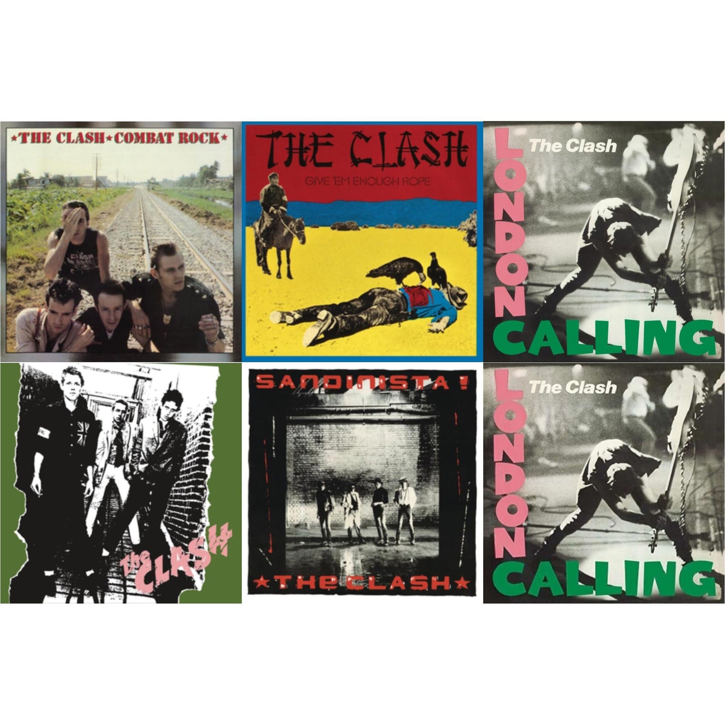 This is a 6 LP Vinyl SKU bundle.
1.This LP Vinyl is brand new.Format: LP VinylMusic Style: Alternative RockThis item's title is: Combat Rock (180G/Remastered)Artist: ClashLabel: LEGACYBarcode: 887254469711Release Date: 10/15/2013
2.This LP Vinyl is brand new.