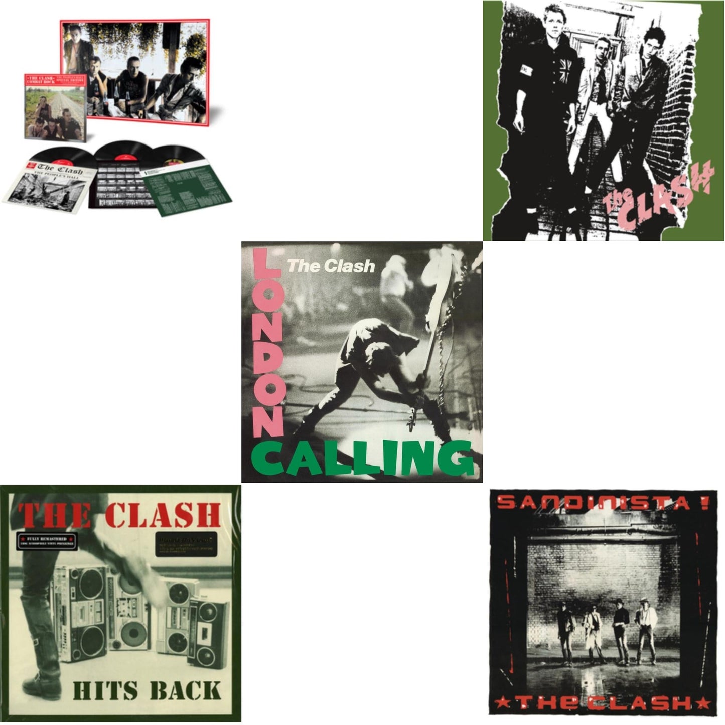 Combat Rock + The People's Hall (Special Edition/3LP/180G) & Hits Back (180G) & London Calling (2LP/180G/Remastered) & Clash (180G/Remastered) & Sandinista (3LP/180G/Remastered)
