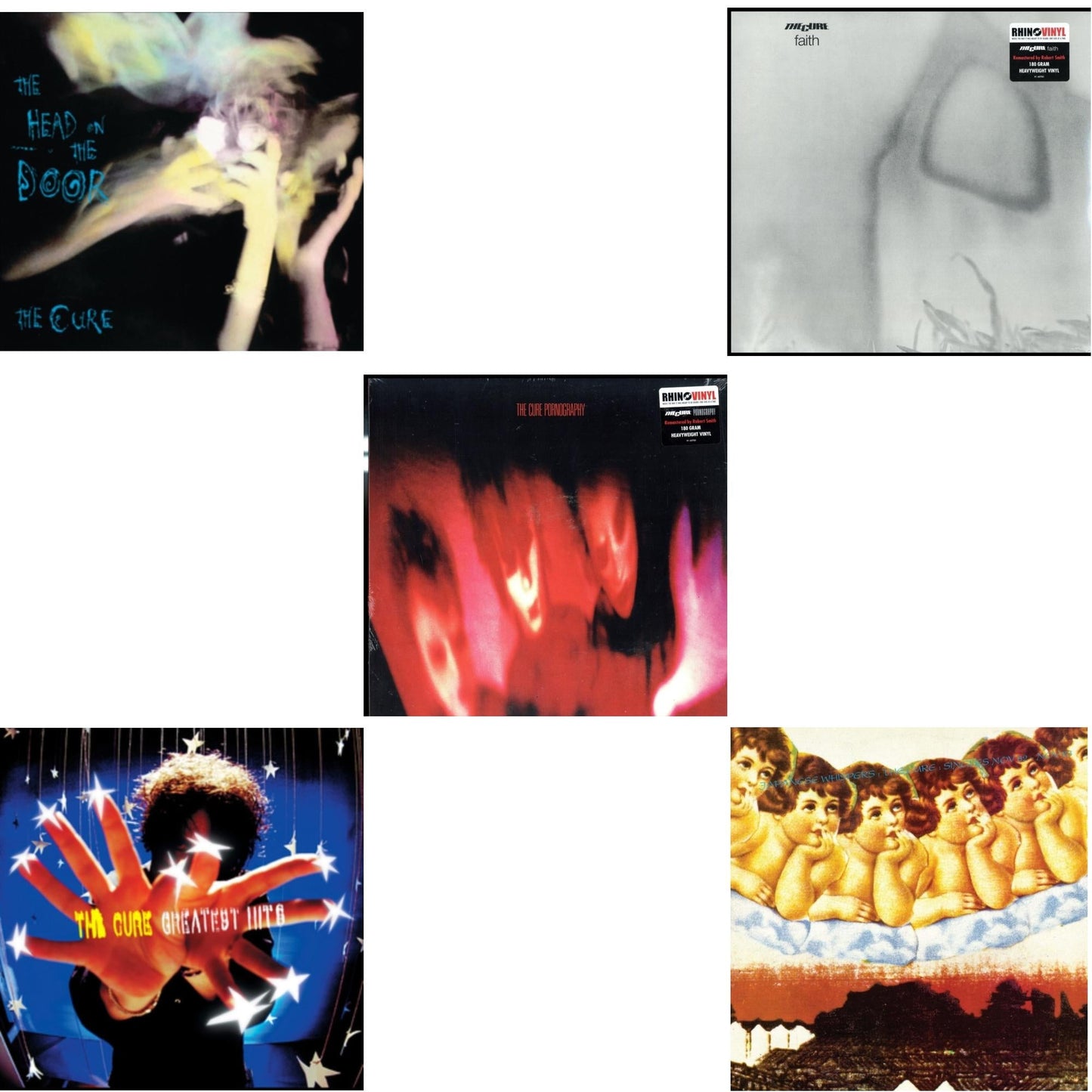 Head On The Door & Greatest Hits (2LP) & Pornography (180G) & Faith (180G) & Japanese Whispers: The Cure Singles Nov 82:Nov 83 (Clear LP Vinyl/Transclear Sleeve W/ Inner Bag)