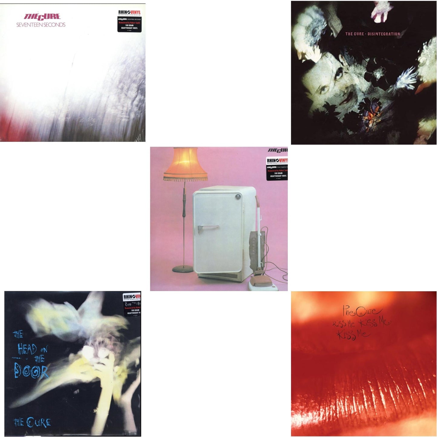 This is a 5 LP Vinyl SKU bundle.
1.This LP Vinyl is brand new.Format: LP VinylMusic Style: Alternative RockThis item's title is: Head On The Door (180G)Artist: CureLabel: ELEKTRA CATALOG GROUPBarcode: 081227944056Release Date: 9/6/2016
2.This LP Vinyl is brand new.