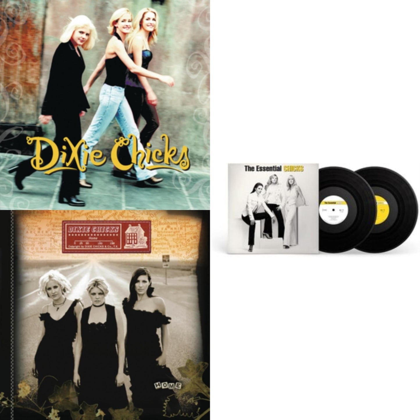 This is a 3 LP Vinyl SKU bundle.
1.This LP Vinyl is brand new.Format: LP VinylMusic Style: CountryThis item's title is: Wide Open SpacesArtist: ChicksLabel: LEGACYBarcode: 888751758117Release Date: 4/15/2016
2.This LP Vinyl is brand new.