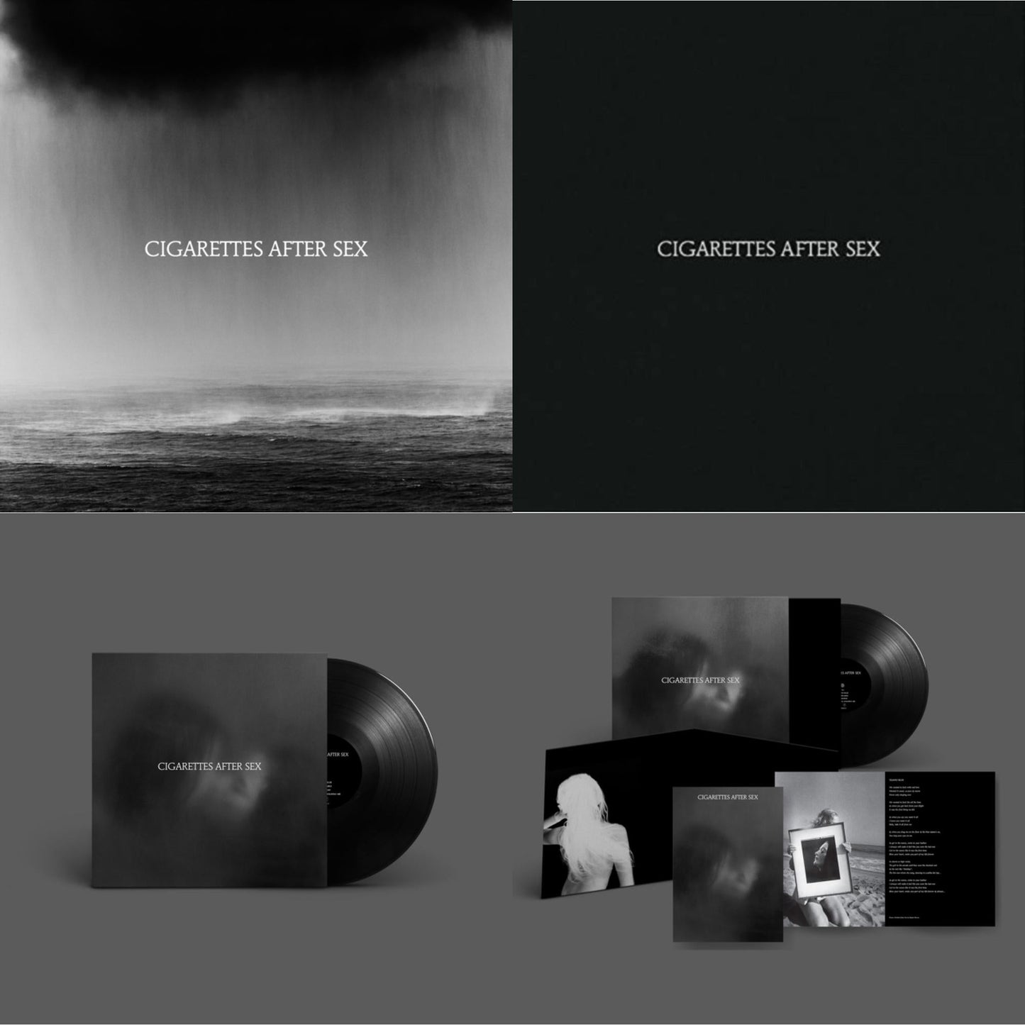 This is a 4 LP Vinyl SKU bundle.
1.This LP Vinyl is brand new.Format: LP VinylMusic Style: Dream PopThis item's title is: CryArtist: Cigarettes After SexLabel: PARTISAN RECORDSBarcode: 720841217312Release Date: 10/25/2019
2.This LP Vinyl is brand new.