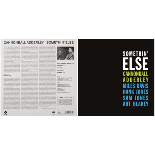 This is a 2 LP Vinyl SKU bundle.
1.This LP Vinyl is brand new.Format: LP VinylMusic Style: BopThis item's title is: Somethin ElseArtist: Cannonball AdderleyLabel: WaxTimeBarcode: 8436028698370Release Date: 9/20/2011
2.This LP Vinyl is brand new.