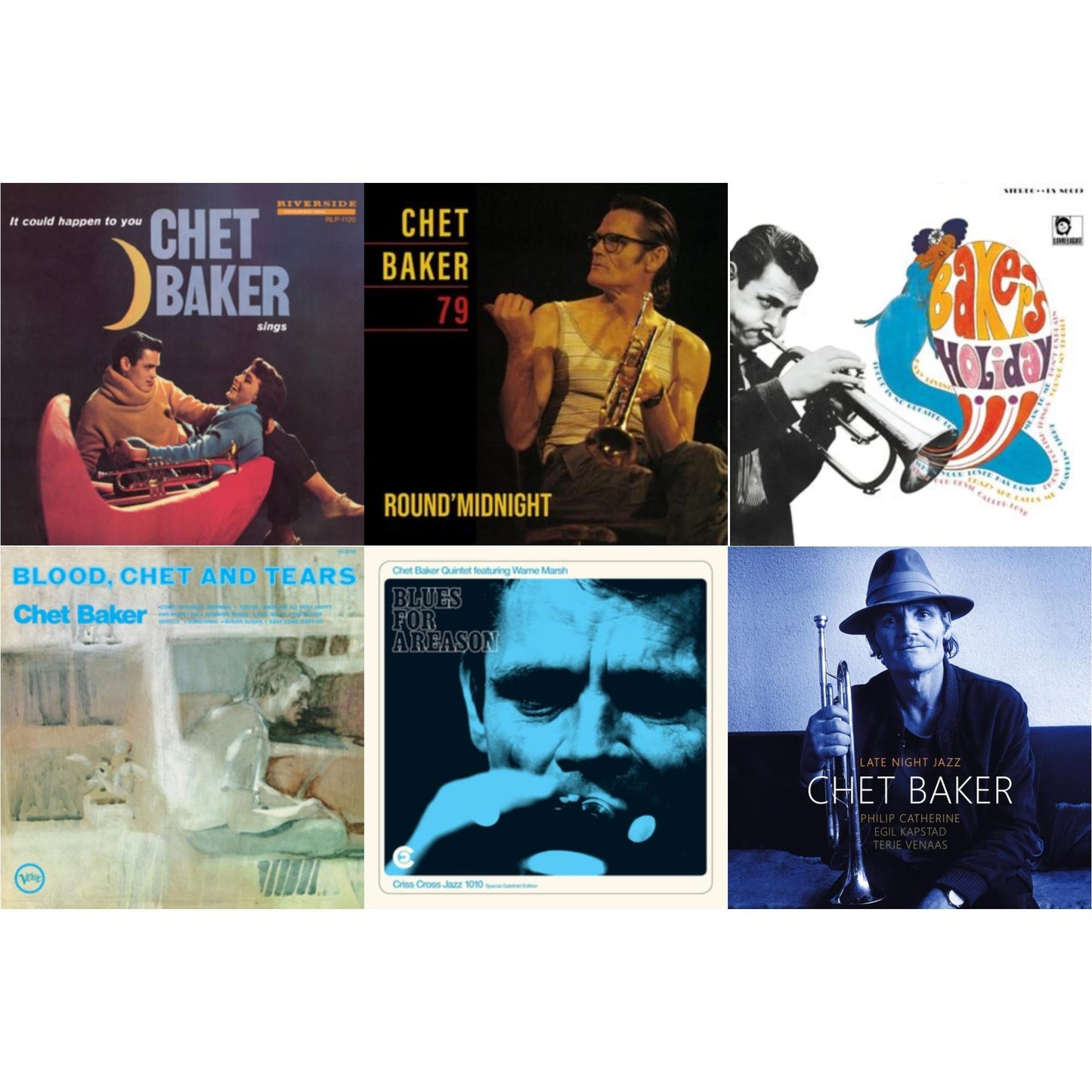 It Could Happen To You & Round Midnight 79 & Baker's Holiday (Verve Acoustic Sounds Series)  & Blood, Chet & Tears (Verve By Request Series)  & Blues For A Reason (Feat. Warne Marsh) & Late Night Jazz (2LP)