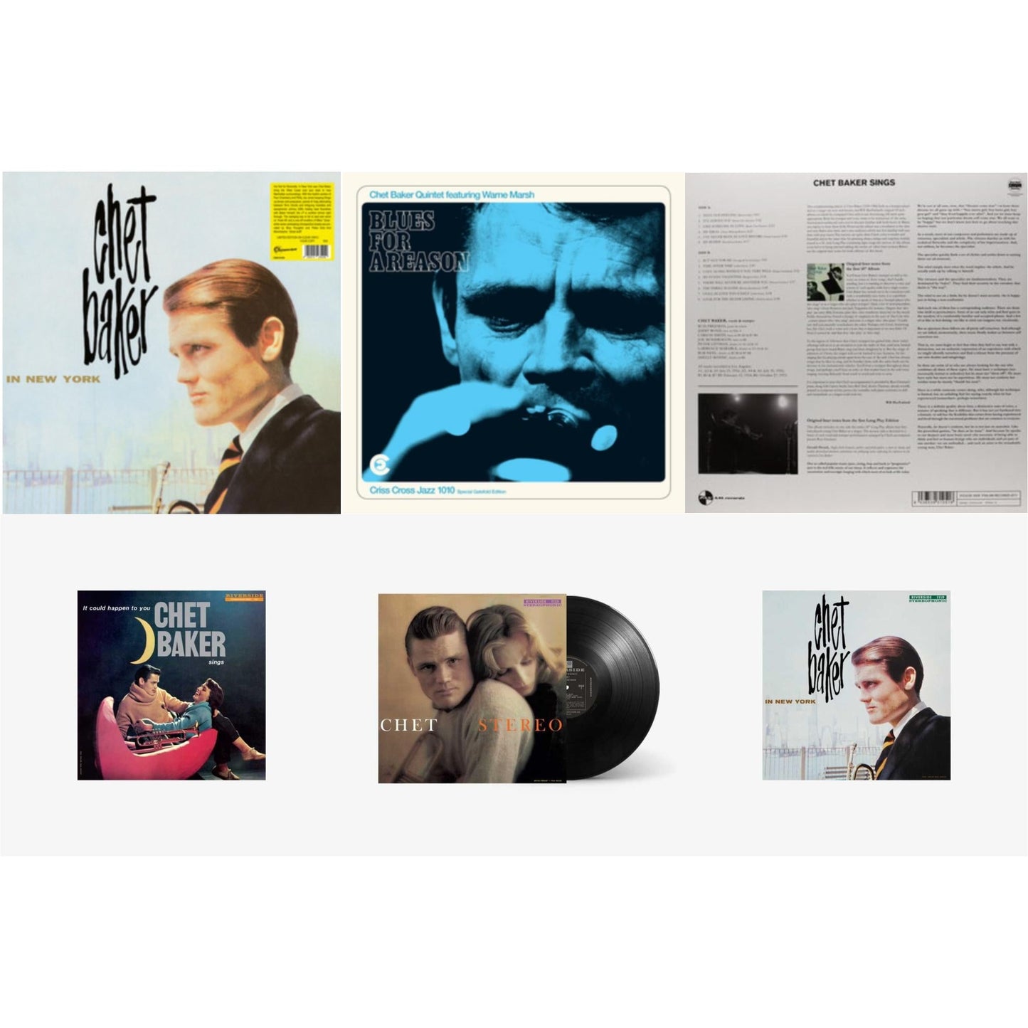 This is a 6 LP Vinyl SKU bundle.
1.This LP Vinyl is brand new.Format: LP VinylMusic Style: Cool JazzThis item's title is: In New York (Clear LP Vinyl)Artist: Chet BakerLabel: Destination Moon (3)Barcode: 8055515235449Release Date: 9/6/2024
2.This LP Vinyl is brand new.