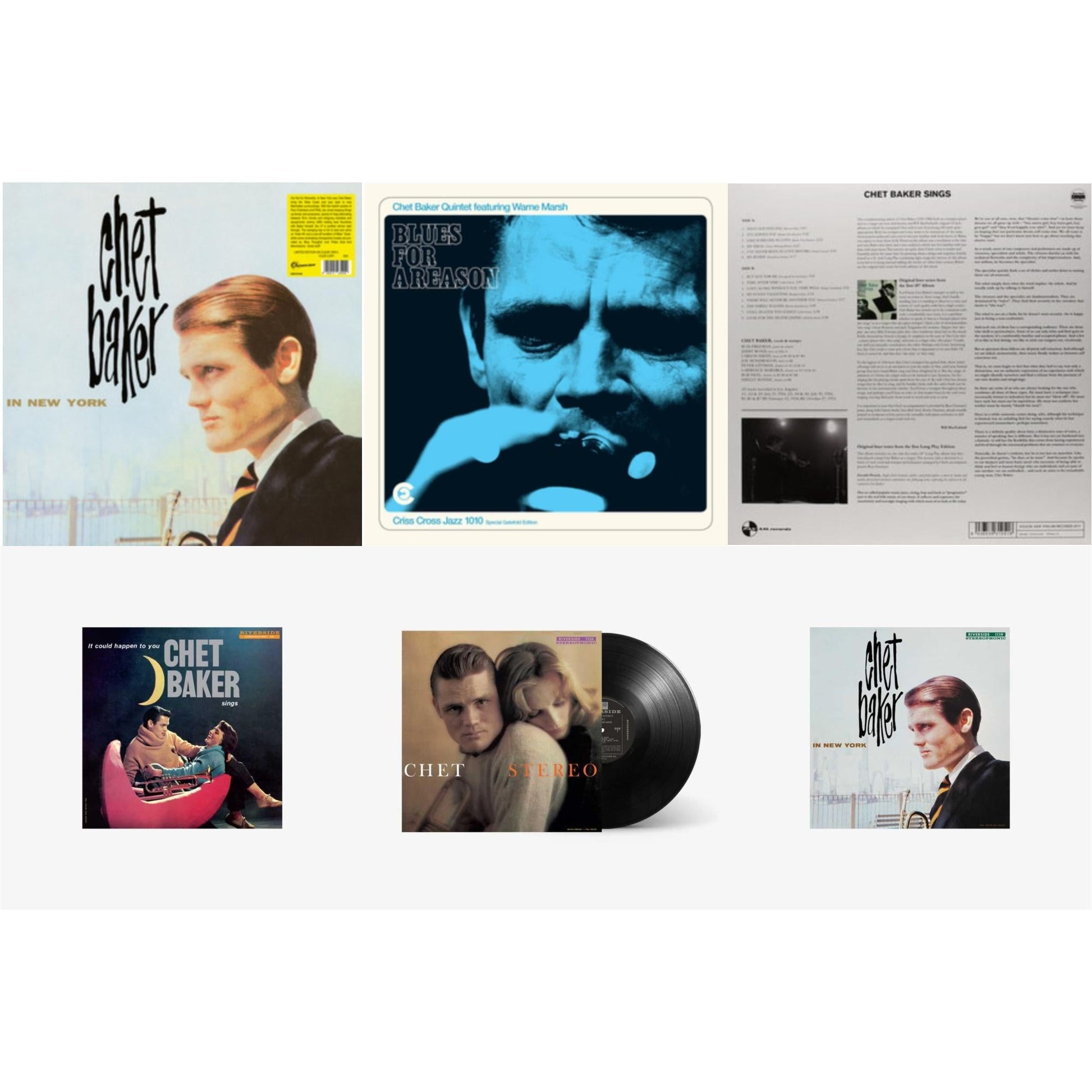 This is a 6 LP Vinyl SKU bundle.
1.This LP Vinyl is brand new.Format: LP VinylMusic Style: Cool JazzThis item's title is: In New York (Clear LP Vinyl)Artist: Chet BakerLabel: Destination Moon (3)Barcode: 8055515235449Release Date: 9/6/2024
2.This LP Vinyl is brand new.