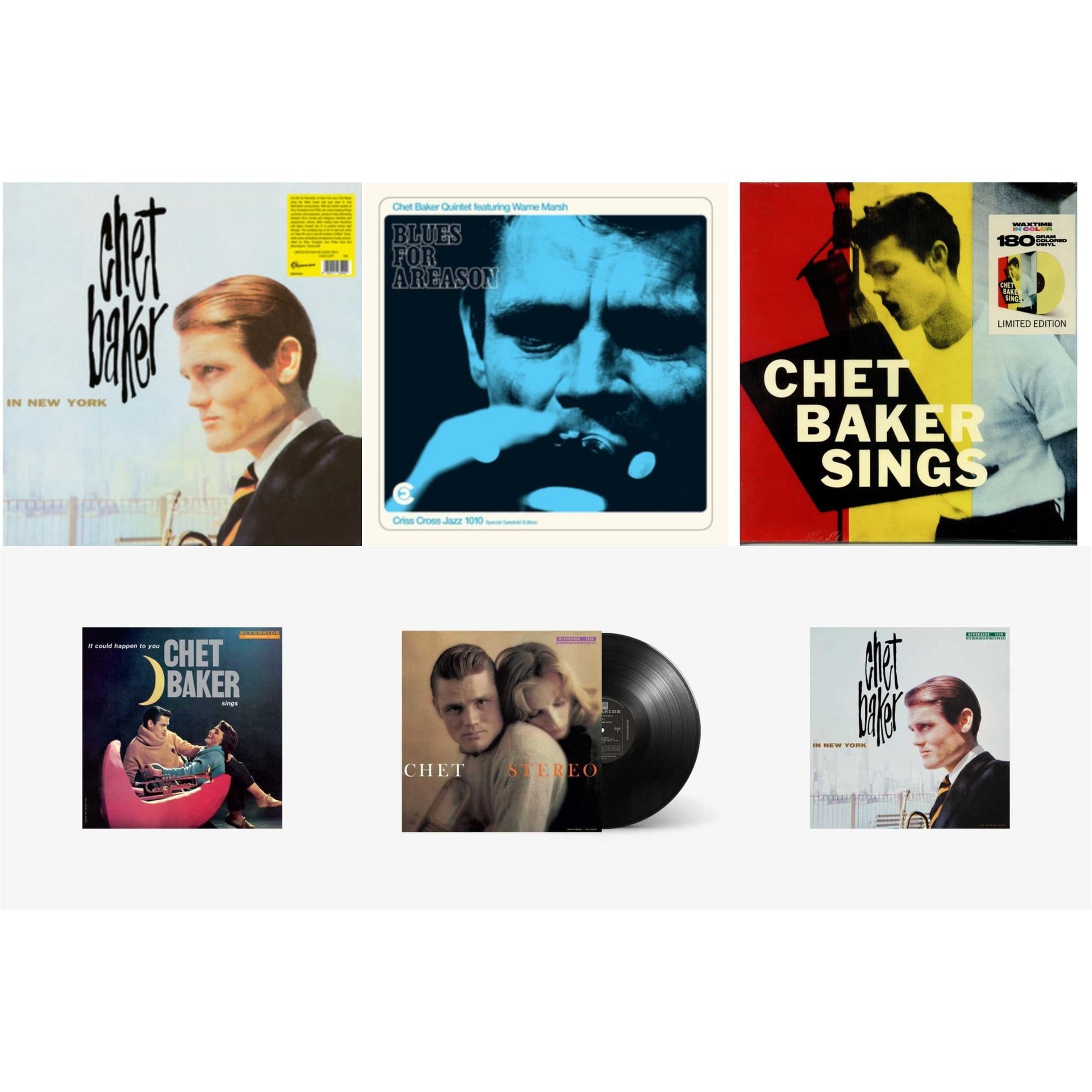 This is a 6 LP Vinyl SKU bundle.
1.This LP Vinyl is brand new.Format: LP VinylMusic Style: Cool JazzThis item's title is: In New York (Clear LP Vinyl)Artist: Chet BakerLabel: Destination Moon (3)Barcode: 8055515235449Release Date: 9/6/2024
2.This LP Vinyl is brand new.