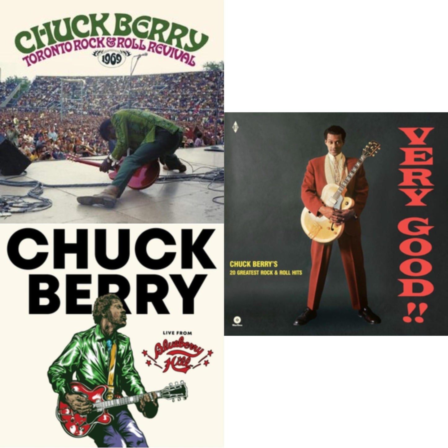 Toronto Rock 'N' Roll Revival 1969 (Swirl Vinyl/2LP) & Live From Blueberry Hill & Very Good!! Chuck Berry’S 20 Greatest Rock & Roll Hits