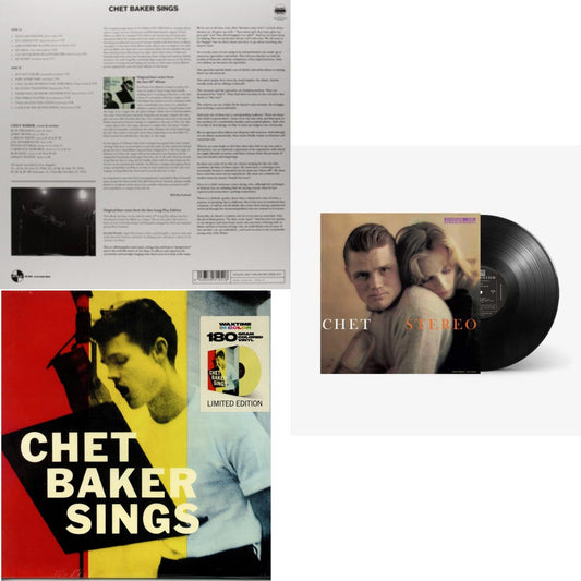 This is a 3 LP Vinyl SKU bundle.
1.This LP Vinyl is brand new.Format: LP VinylMusic Style: Cool JazzThis item's title is: SingsArtist: Chet BakerLabel: Pan Am RecordsBarcode: 8436539310518Release Date: 12/6/2011
2.This LP Vinyl is brand new.