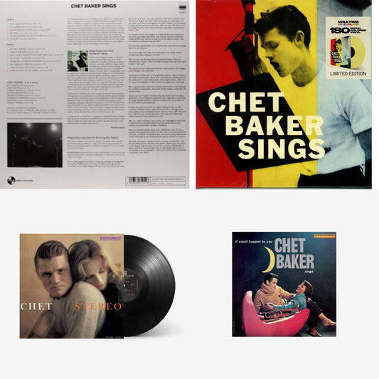 This is a 4 LP Vinyl SKU bundle.
1.This LP Vinyl is brand new.Format: LP VinylMusic Style: Cool JazzThis item's title is: SingsArtist: Chet BakerLabel: Pan Am RecordsBarcode: 8436539310518Release Date: 12/6/2011
2.This LP Vinyl is brand new.