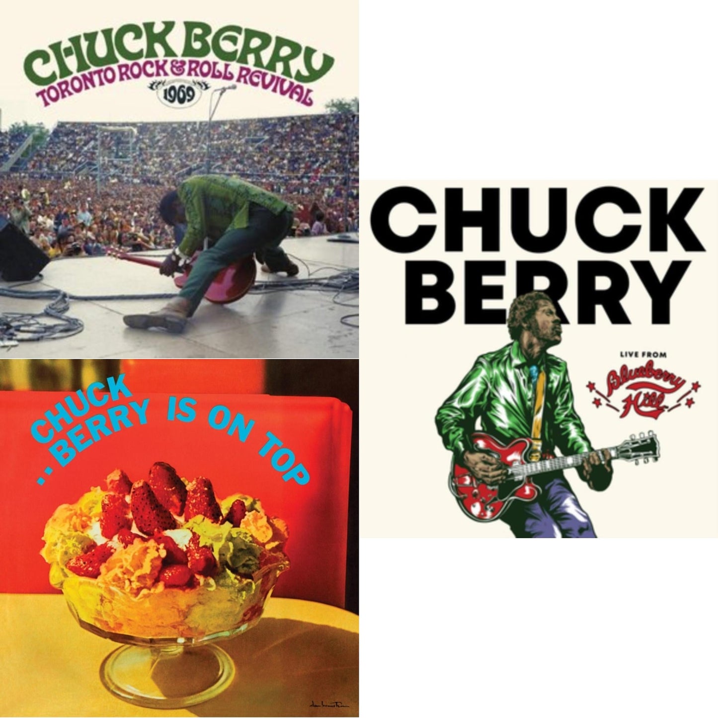 Chuck Berry - Toronto Rock 'N' Roll Revival 1969 (Swirl Vinyl/2LP) & Live From Blueberry Hill & Berry Is On Top (180G/Red LP Vinyl/Limited/Anniversary Edition)
