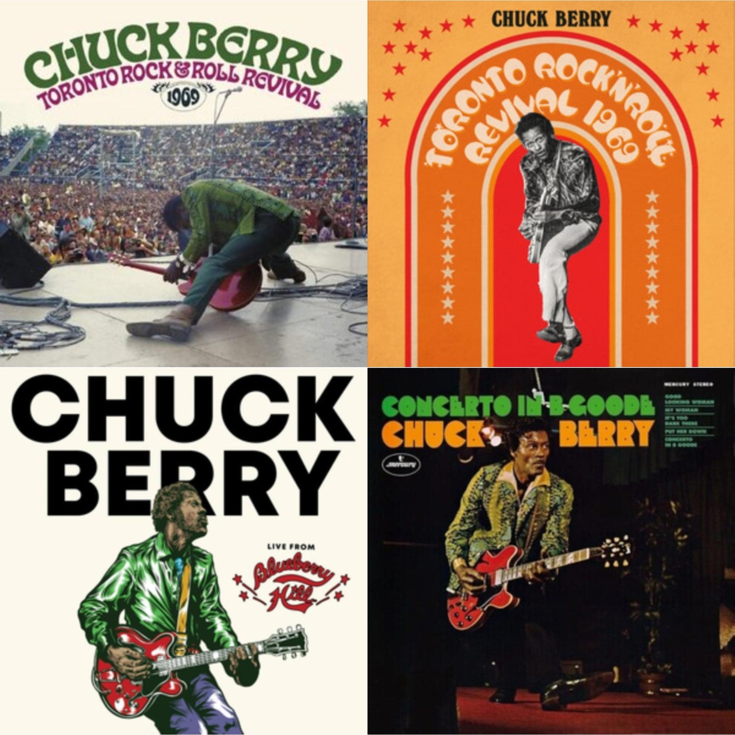 Toronto Rock 'N' Roll Revival 1969 (Swirl Vinyl/2LP) & Toronto Rock N Roll Revival 1969 (Orange LP Vinyl) & Live From Blueberry Hill & Concerto In B Goode