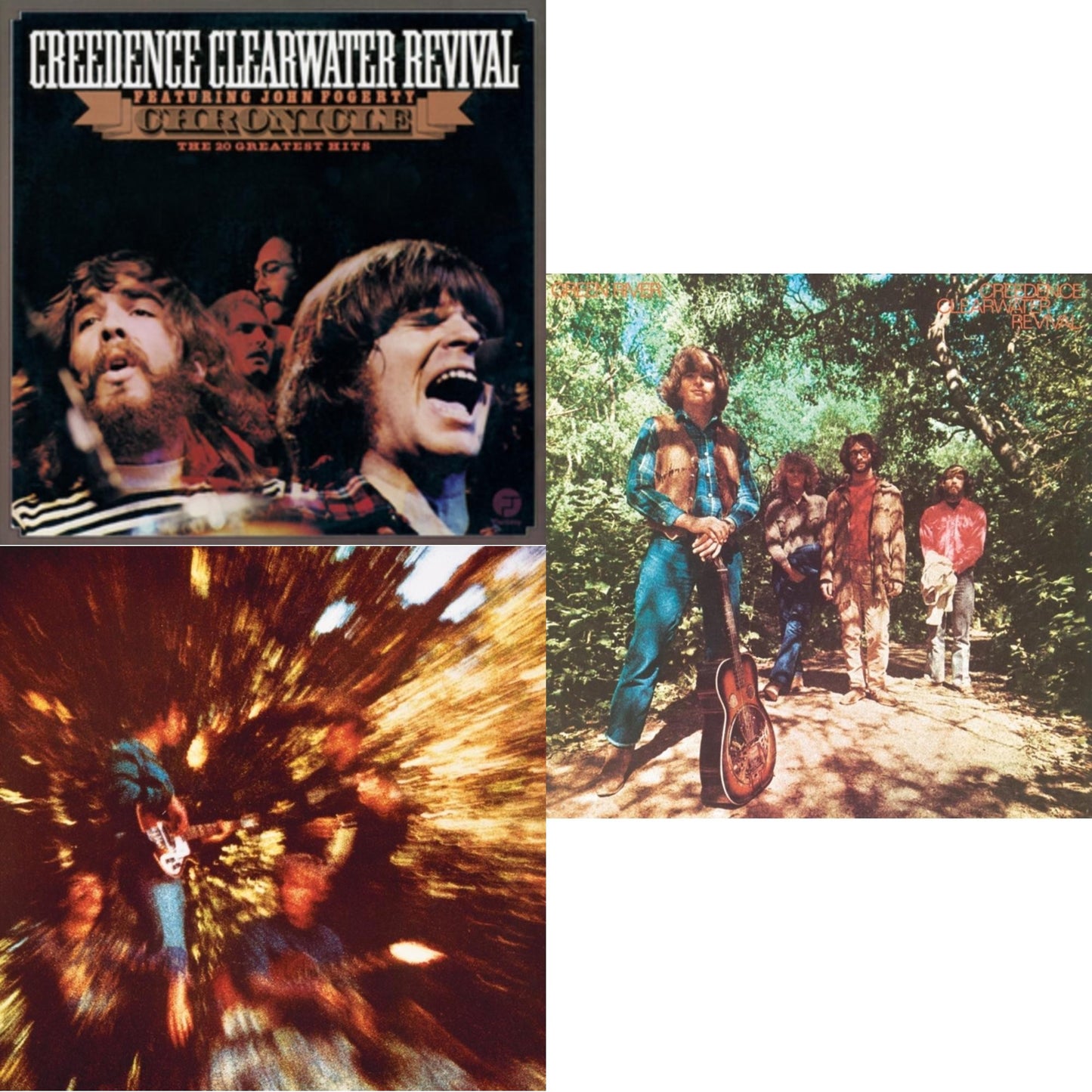 Chronicle: 20 Greatest Hits & Bayou Country (Remastered 2025) (Tangerine LP Vinyl) & Green River (Remastered 2025) (Olive Green LP Vinyl)