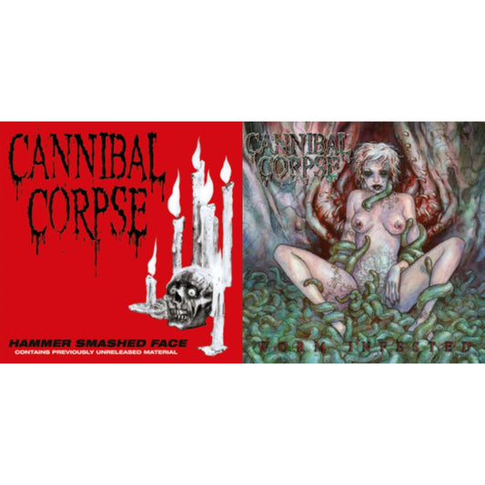Hammer Smashed Face (Clear W/ Red Splatter LP Vinyl) & Worm Infested