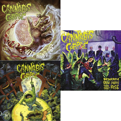 This is a 3 LP Vinyl SKU bundle.
1.This LP Vinyl is brand new.Format: LP VinylMusic Style: Death MetalThis item's title is: Left Hand Pass (Ltd/Light Rose LP Vinyl)Artist: Cannabis CorpseLabel: SEASON OF MISTBarcode: 822603341515Release Date: 10/15/2021
2.This LP Vinyl is brand new.