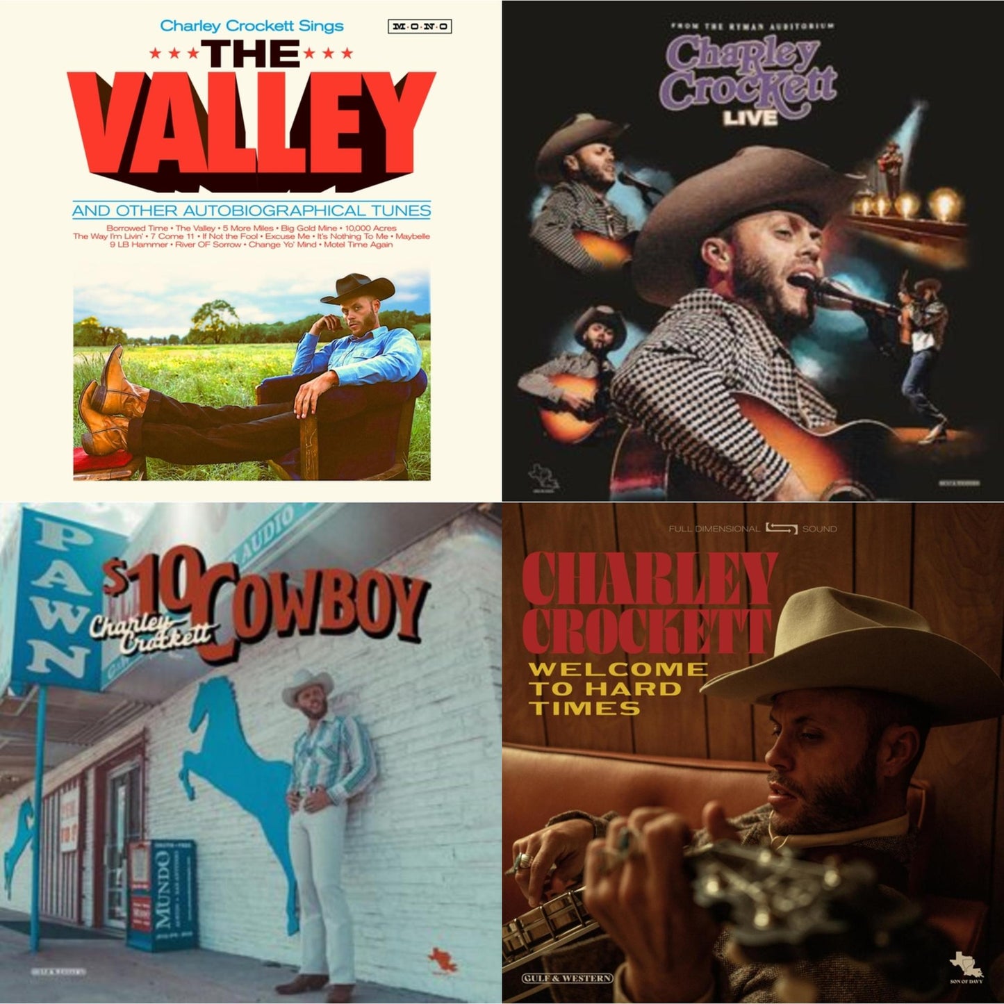 Valley & Live From The Ryman (2LP) & $10 Cowboy & Welcome To Hard Times