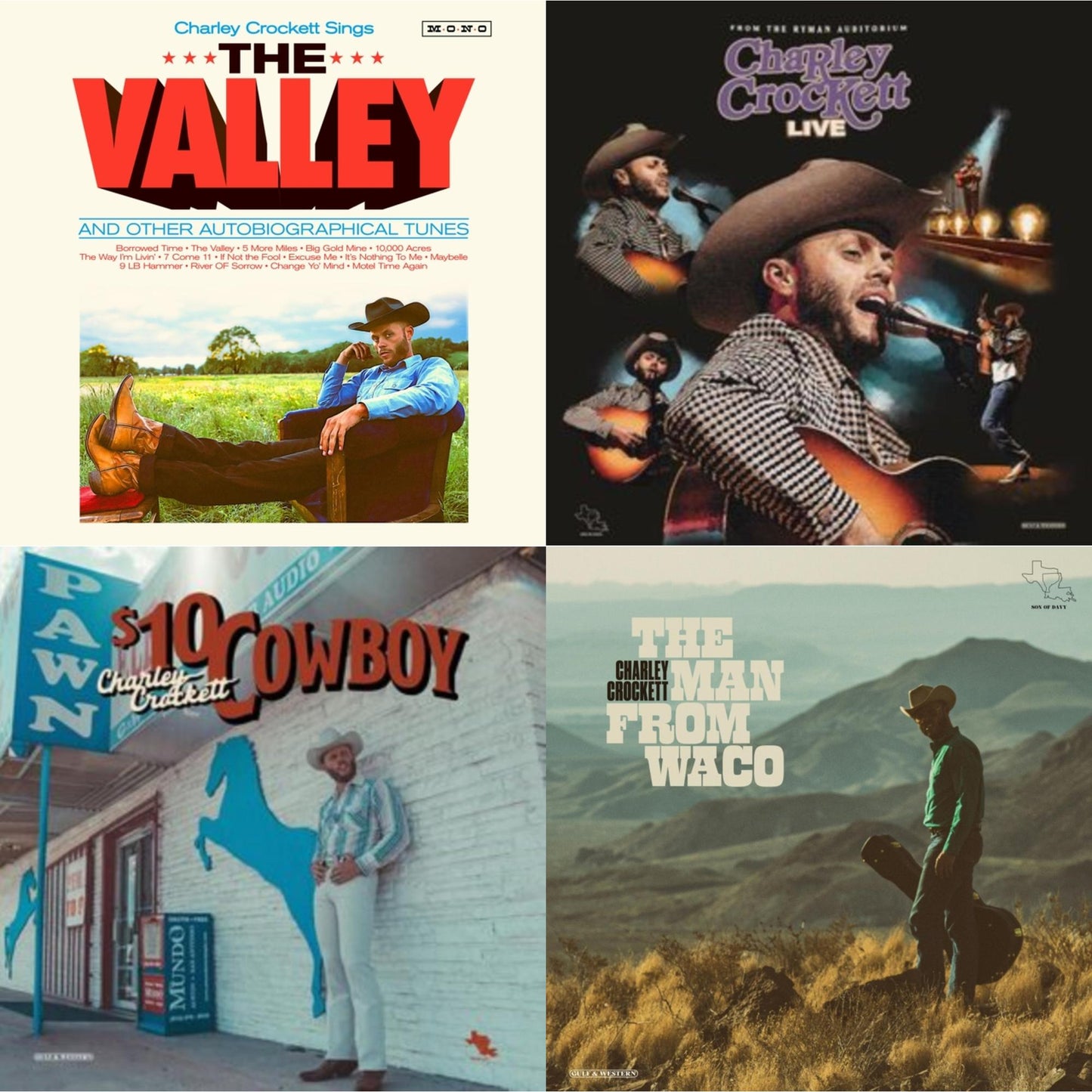 Valley & Live From The Ryman (2LP) & $10 Cowboy & Man From Waco