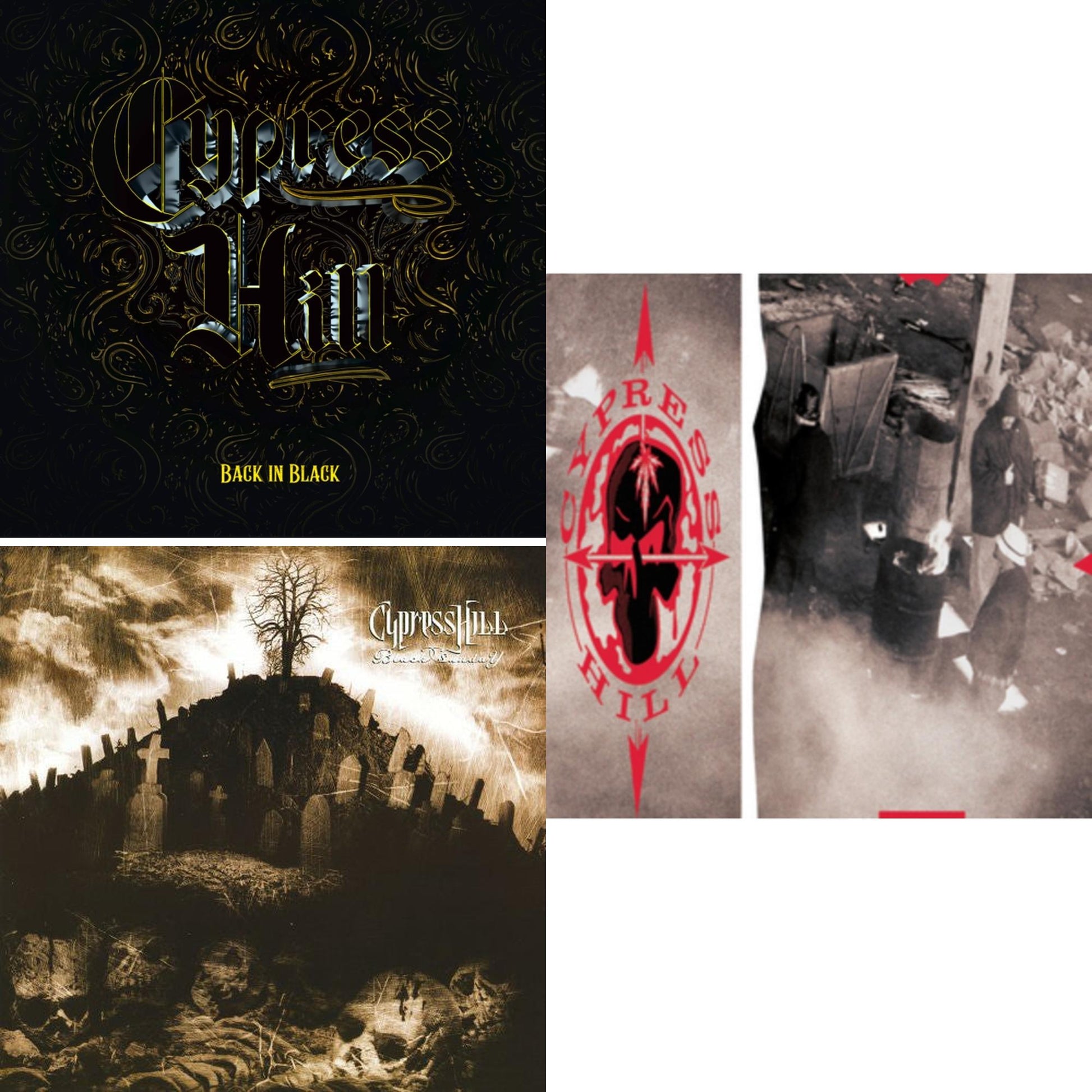 This is a 3 LP Vinyl SKU bundle.
1.This LP Vinyl is brand new.Format: LP VinylThis item's title is: Back In BlackArtist: Cypress HillLabel: RUFFNATION ENTERTAINBarcode: 760137102021Release Date: 6/24/2022
2.This LP Vinyl is brand new.