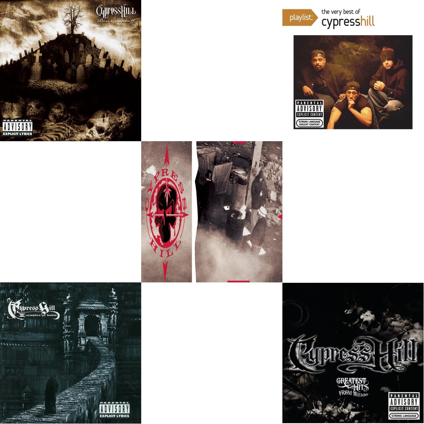 Black Sunday & Iii: Temples Of Boom & Cypress Hill & Playlist: Very Best Of Cypress Hill (Explicit) & Greatest Hits From The Bong