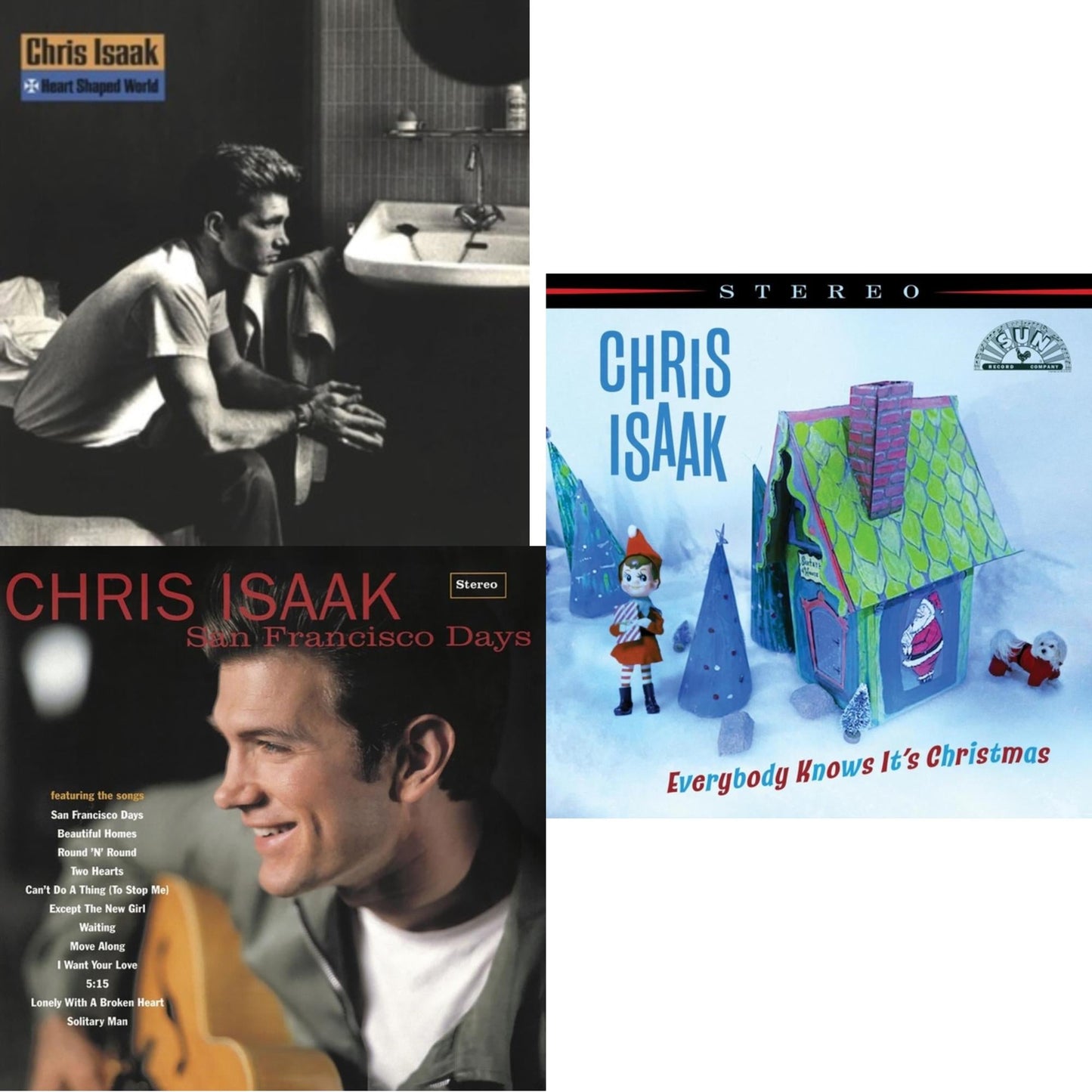 This is a 3 LP Vinyl SKU bundle.
1.This LP Vinyl is brand new.Format: LP VinylMusic Style: Blues RockThis item's title is: Heart Shaped WorldArtist: Chris IsaakLabel: Sun (9)Barcode: 792755802755Release Date: 6/7/2024
2.This LP Vinyl is brand new.