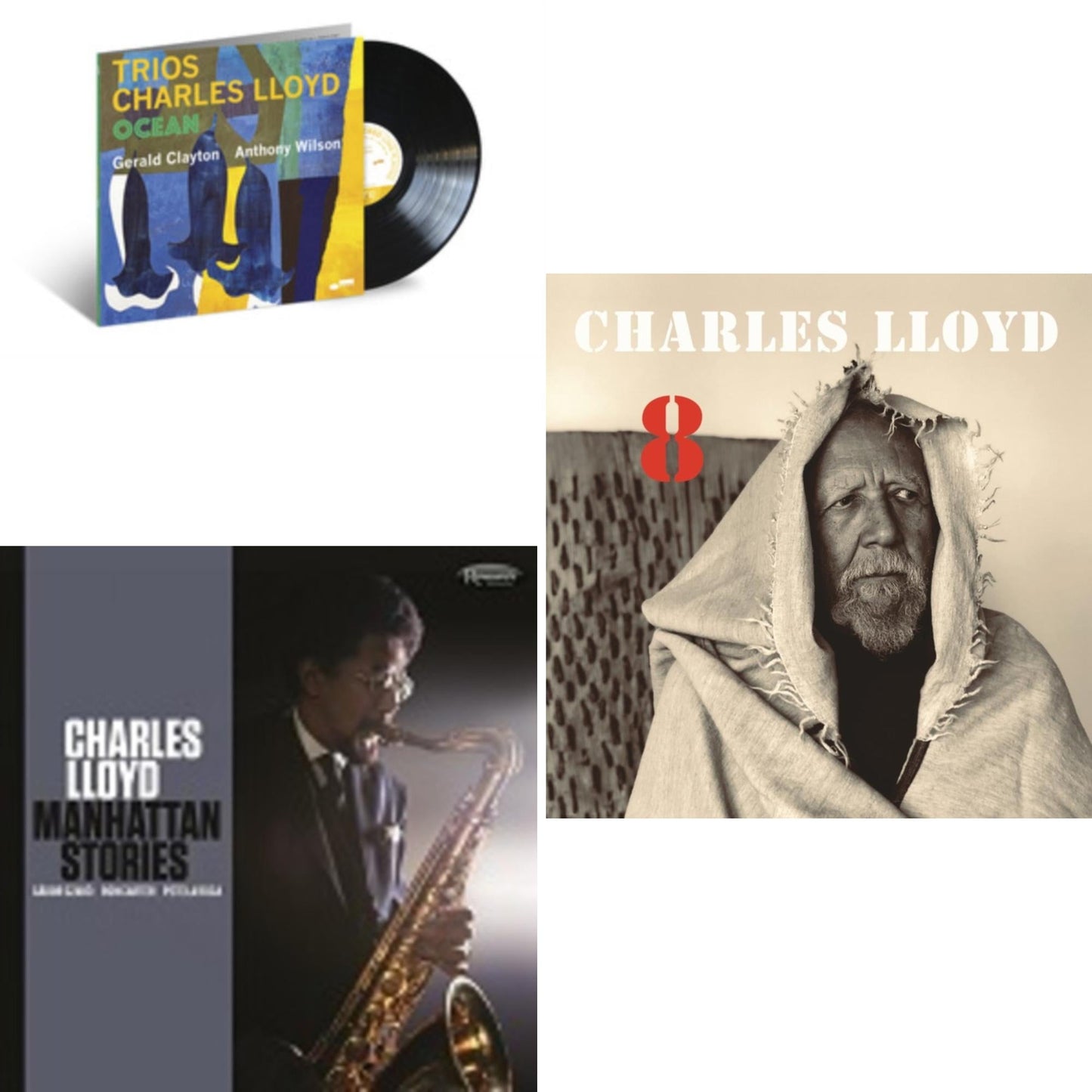 Charles Lloyd - 8: Kindred Spirits (Live From The Lobero) (2LP) & Trios: Ocean & Manhattan Stories (Deluxe/180G/2LP) (Rsd)