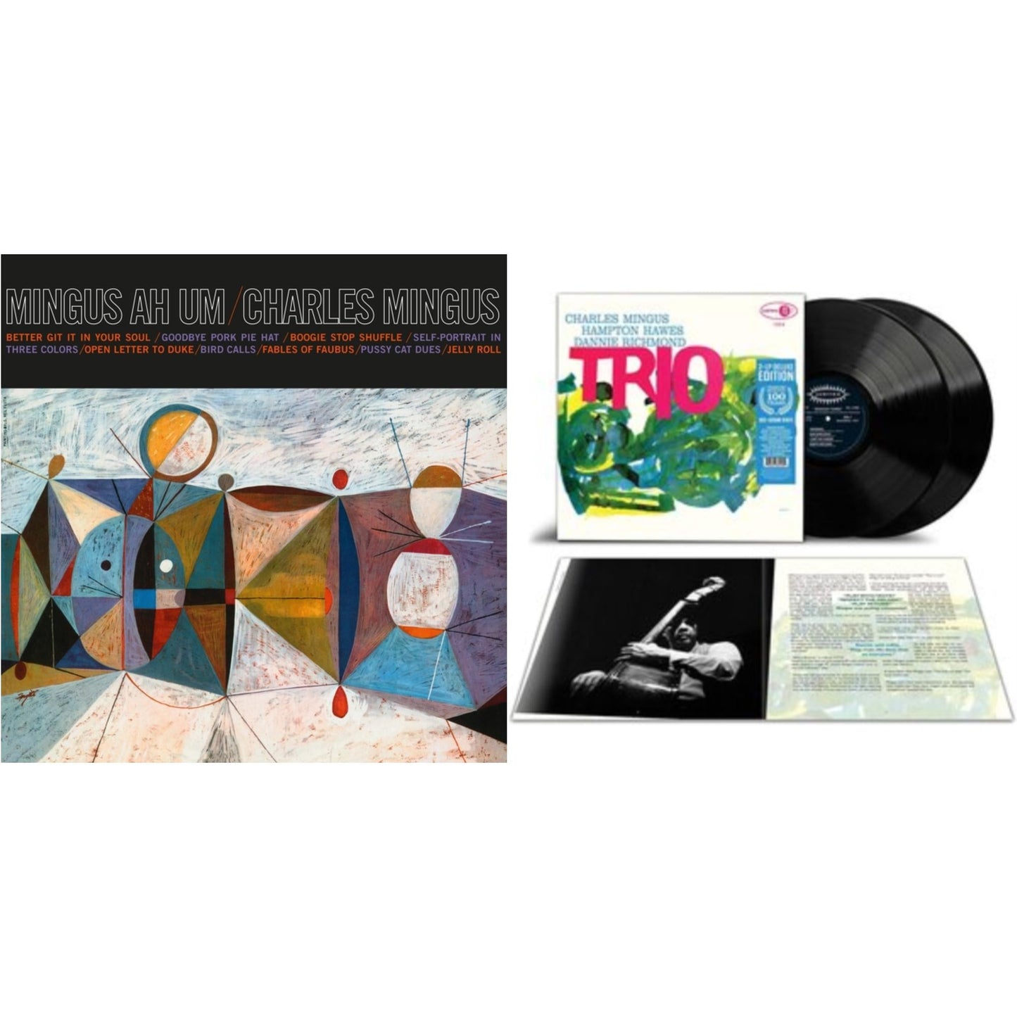 Charles Mingus - Mingus Three (Feat. Hampton Hawes & Danny Richmond) (2LP) & Mingus Ah Um (Blue LP Vinyl)