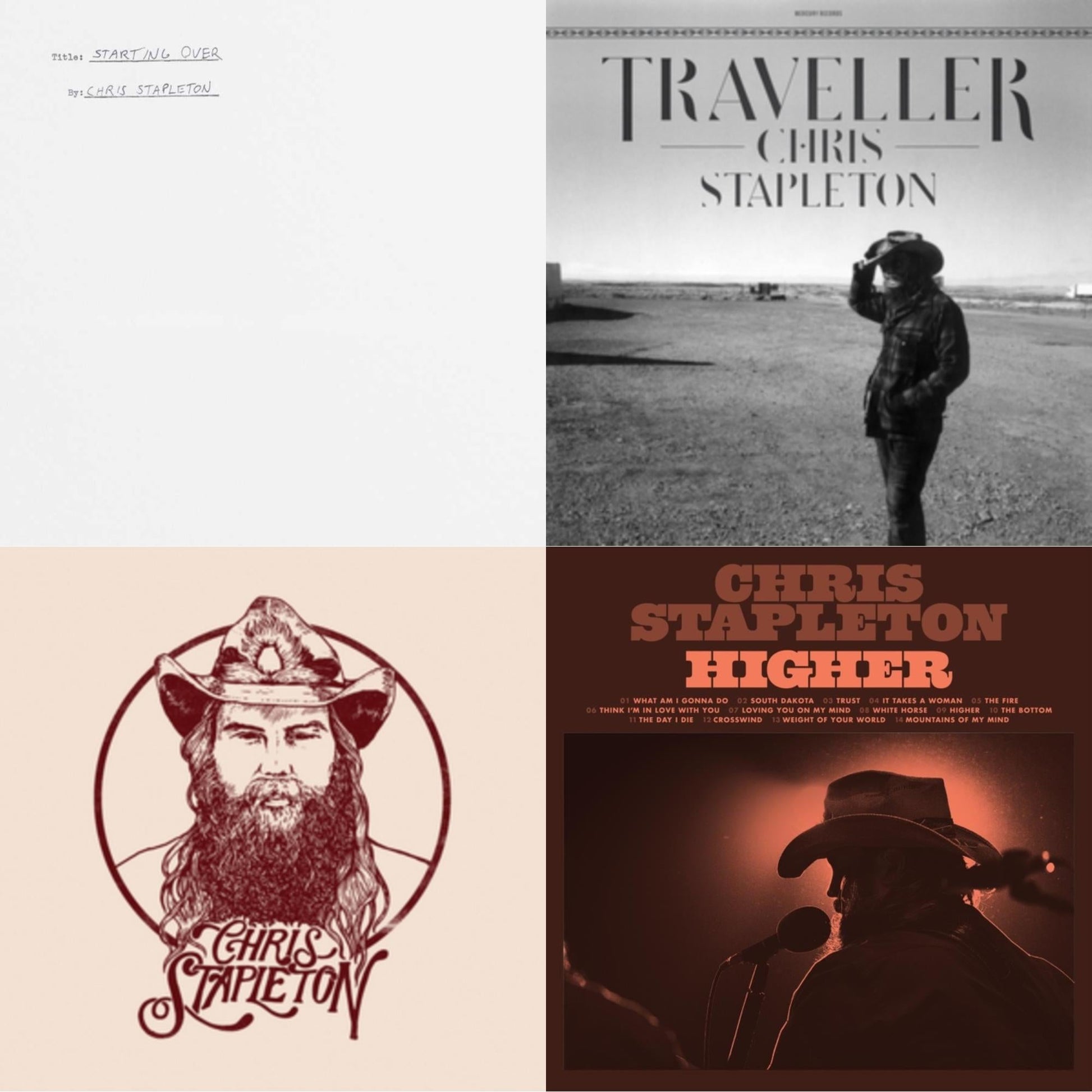 This is a 4 LP Vinyl SKU bundle.
1.This LP Vinyl is brand new.Format: LP VinylMusic Style: CountryThis item's title is: Starting Over (2LP/180G)Artist: Chris StapletonLabel: MERCURY NASHVILLEBarcode: 602435030074Release Date: 11/13/2020
2.This LP Vinyl is brand new.