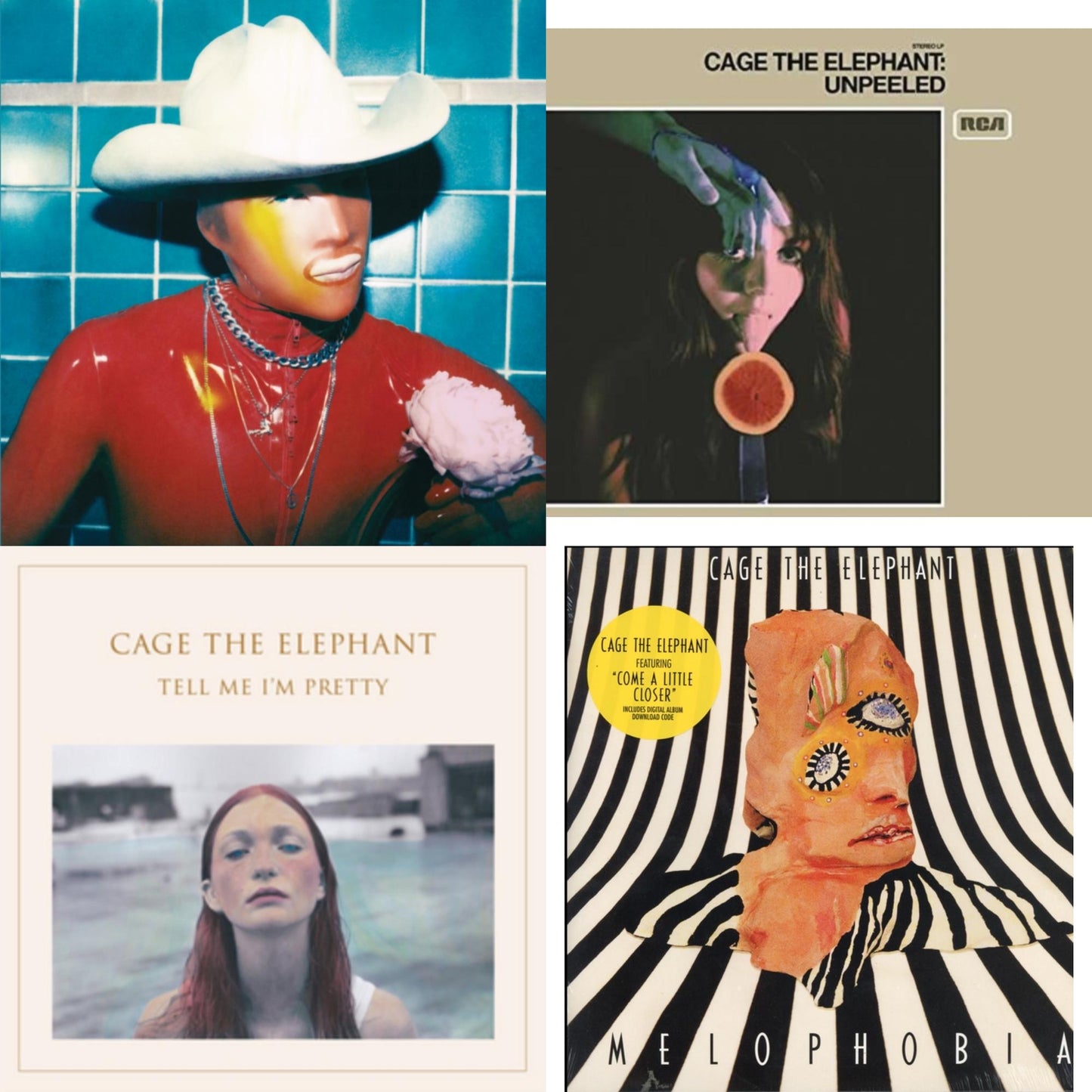 This is a 4 LP Vinyl SKU bundle.
1.This LP Vinyl is brand new.Format: LP VinylMusic Style: Big BandThis item's title is: Social Cues (140G/Dl Insert)Artist: Cage The ElephantLabel: RCA RECORDSBarcode: 190759279212Release Date: 4/19/2019
2.This LP Vinyl is brand new.
