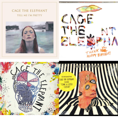 This is a 4 CD SKU bundle.
1.This CD is brand new.Format: CDThis item's title is: Tell Me I'm PrettyArtist: Cage The ElephantLabel: RCA RECORDSBarcode: 888751417021Release Date: 12/18/2015
2.This CD is brand new.