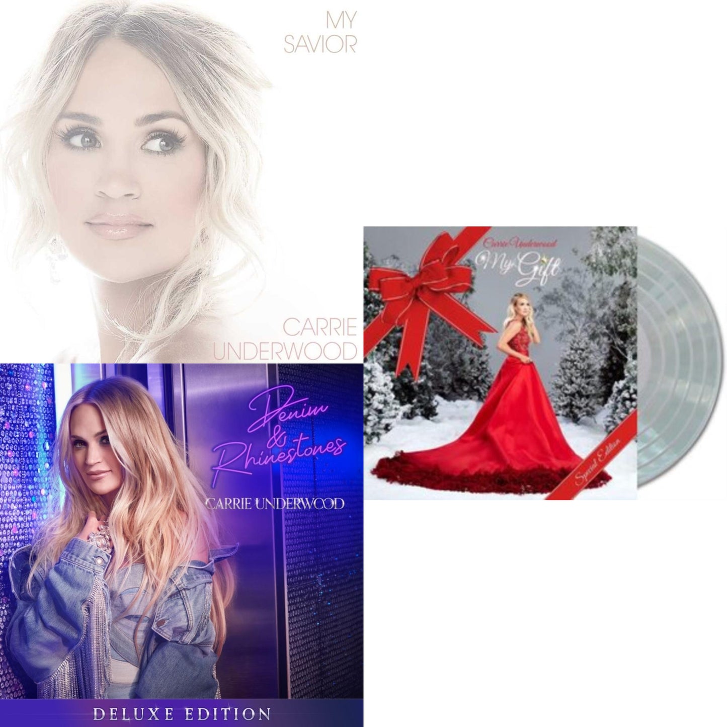 This is a 3 LP Vinyl SKU bundle.
1.This LP Vinyl is brand new.Format: LP VinylMusic Style: GospelThis item's title is: My Savior (White Vinyl/2LP)Artist: Carrie UnderwoodLabel: CAPITOL NASHVILLEBarcode: 602435605036Release Date: 4/30/2021
2.This LP Vinyl is brand new.