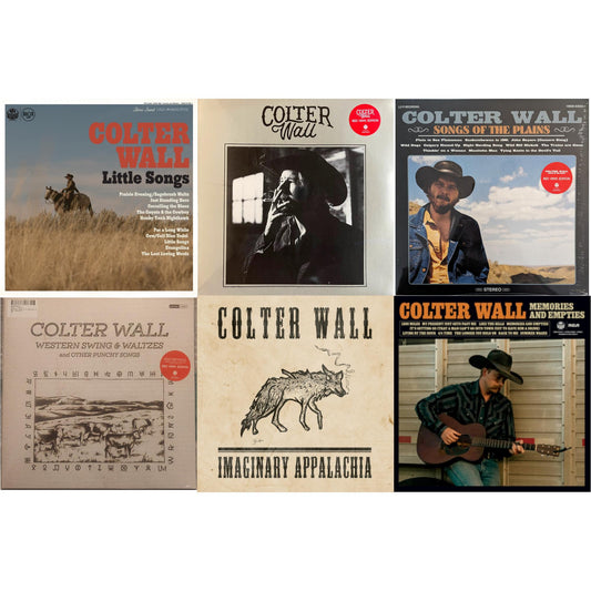 Little Songs & Colter Wall (Red LP Vinyl) & Songs Of The Plains (Red LP Vinyl) & Western Swing & Waltzes (Red LP Vinyl) & Imaginary Appalachia (10Th Anniversary Edition/Opaque Olive Green LP Vinyl/140G) & Memories & Empties (Opaque Bone LP Vinyl)