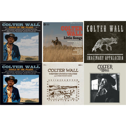 This is a 6 LP Vinyl SKU bundle.
1.This LP Vinyl is brand new.Format: LP VinylMusic Style: FolkThis item's title is: Songs Of The PlainsArtist: Colter WallLabel: THIRTY TIGERSBarcode: 752830544475Release Date: 10/12/2018
2.This LP Vinyl is brand new.