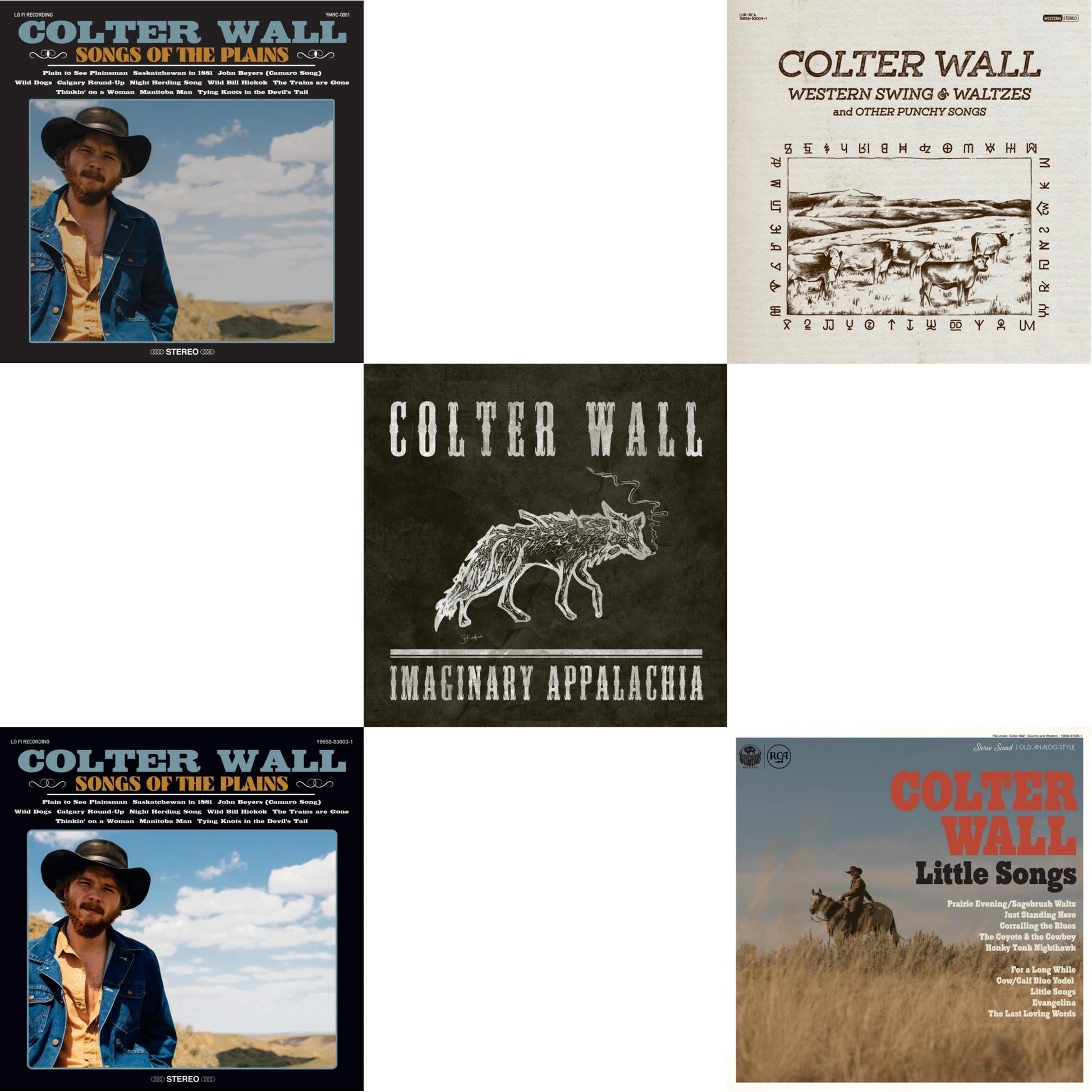This is a 5 LP Vinyl SKU bundle.
1.This LP Vinyl is brand new.Format: LP VinylMusic Style: FolkThis item's title is: Songs Of The PlainsArtist: Colter WallLabel: THIRTY TIGERSBarcode: 752830544475Release Date: 10/12/2018
2.This LP Vinyl is brand new.