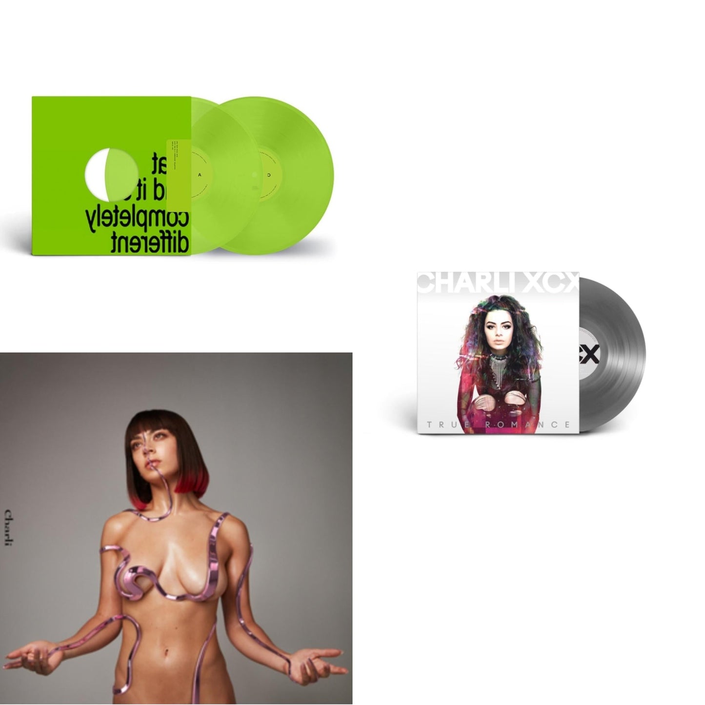 Brat & It's Completely Different (2LP/Brat Green Vinyl) & Charli Charli (2LP) & True Romance Original Angels Repress