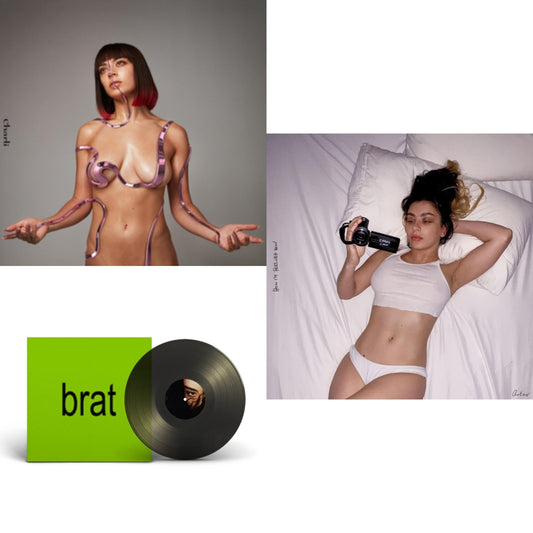 This is a 3 LP Vinyl SKU bundle.
1.This LP Vinyl is brand new.Format: LP VinylThis item's title is: Brat (Black Ice LP Vinyl)Artist: Charli XcxBarcode: 075678611674Release Date: 6/7/2024
2.This LP Vinyl is brand new.