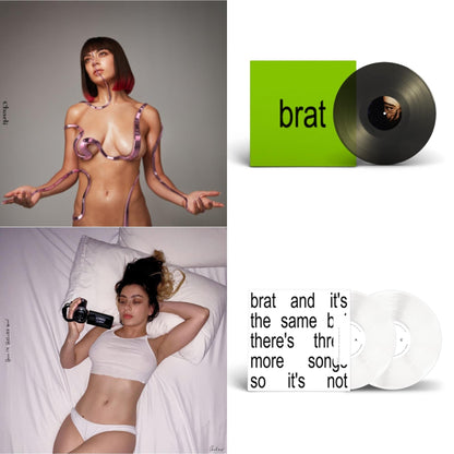 Brat & It's The Same But There's Three More Songs So It's Not (2LP/White Vinyl) & Brat (Black Ice LP Vinyl) & How I'm Feeling Now (Clear LP Vinyl) & Charli Charli (2LP)