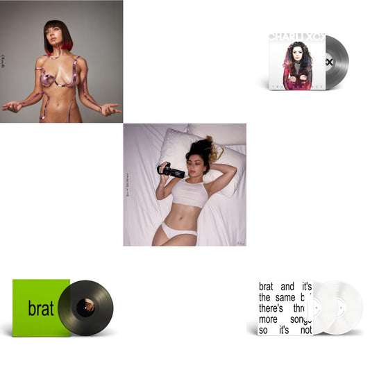 Brat & It's The Same But There's Three More Songs So It's Not (2LP/White Vinyl) & Brat (Black Ice LP Vinyl) & How I'm Feeling Now (Clear LP Vinyl) & Charli Charli (2LP) & True Romance Original Angels Repress