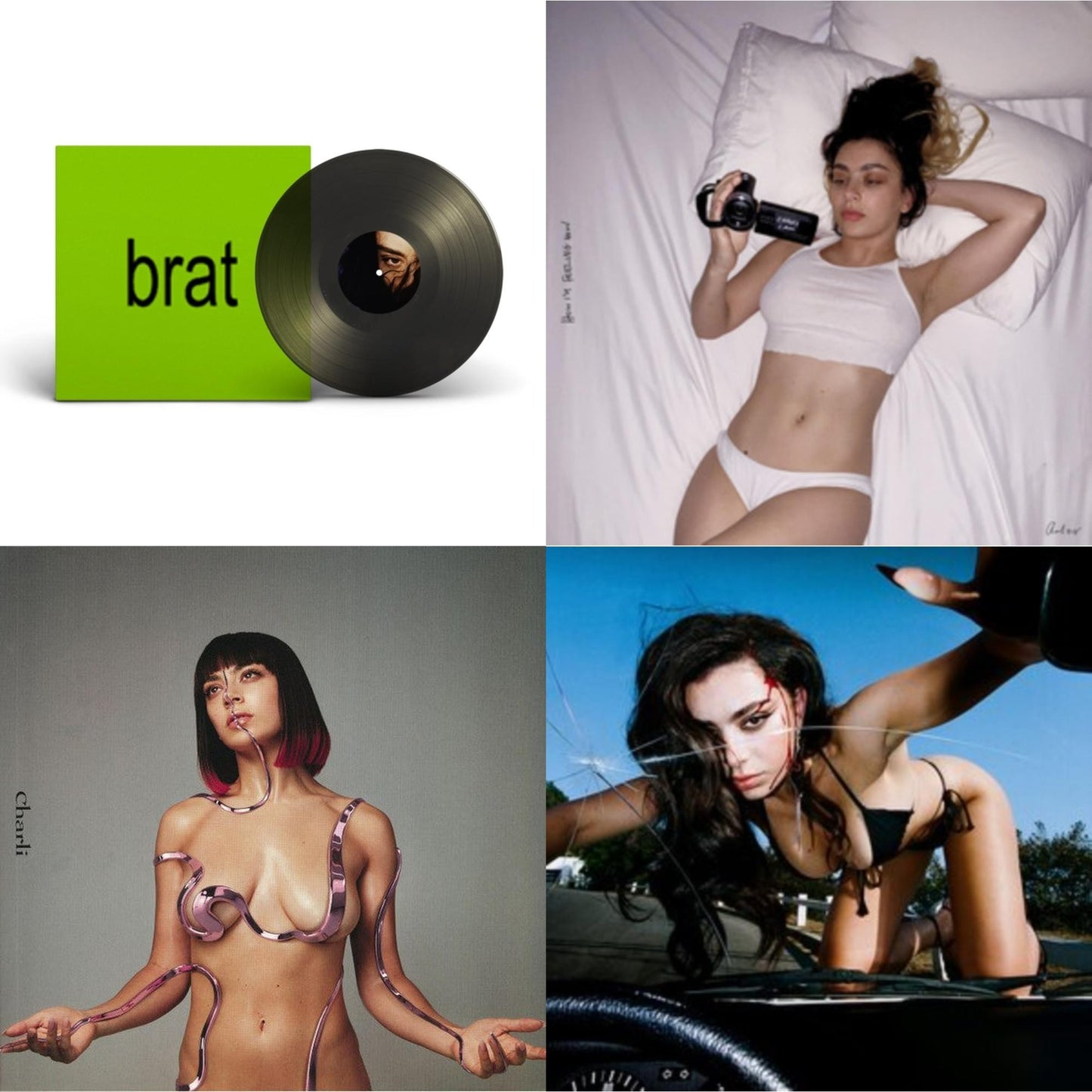 Brat (Black Ice LP Vinyl) & How I'm Feeling Now (Clear LP Vinyl) & Charli Charli (2LP) & Crash