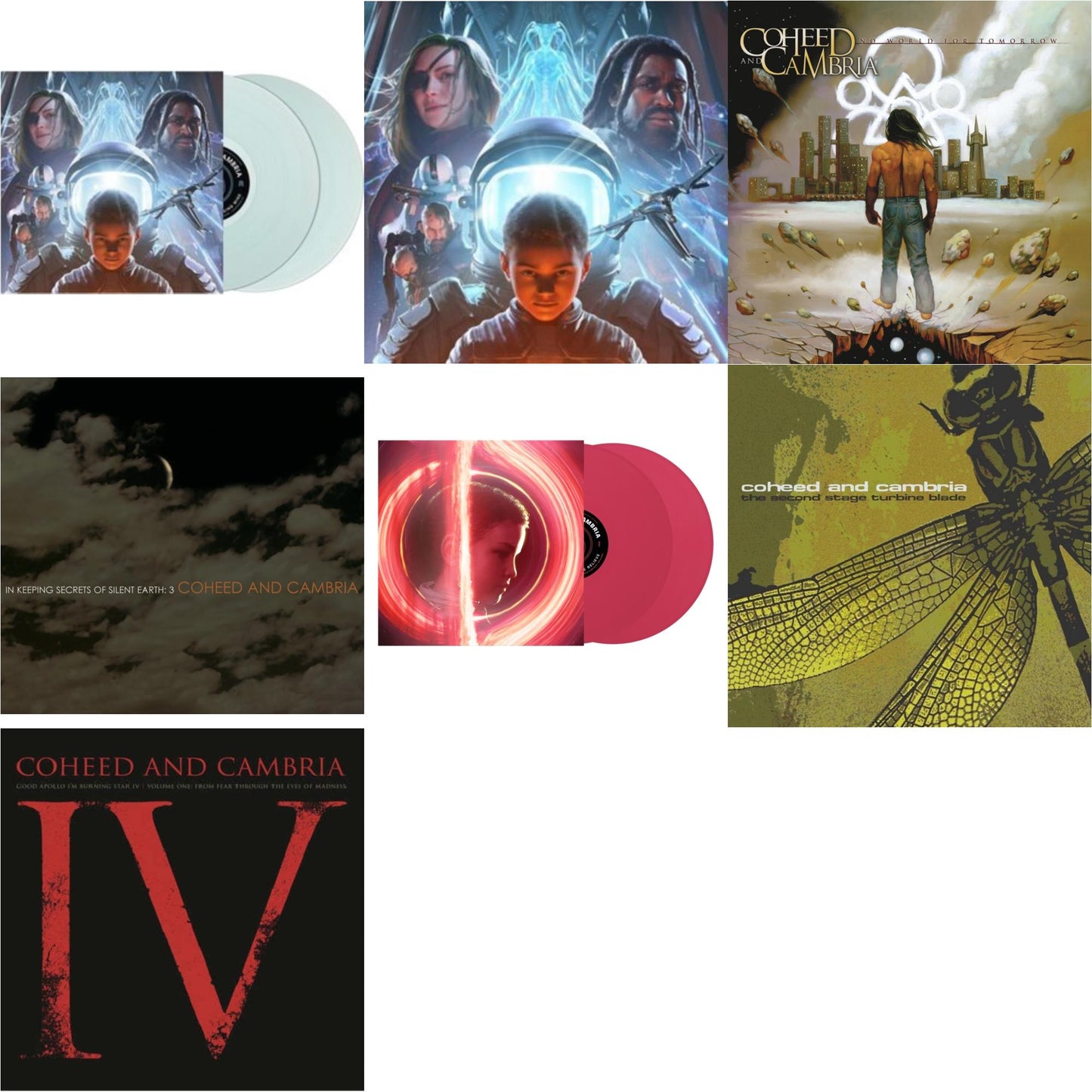 Coheed & Cambria - Vaxis Ii: A Window Of The Waking Mind (Transparent Electric Blue Vinyl/2LP) & Vaxis Ii: A Window Of The Waking Mind (Transparent Sea Blue Vinyl/2LP) (I) & Good Apollo I'm Burning Star Iv, Vol. 2: No World For Tomorrow (2LP/180G) &